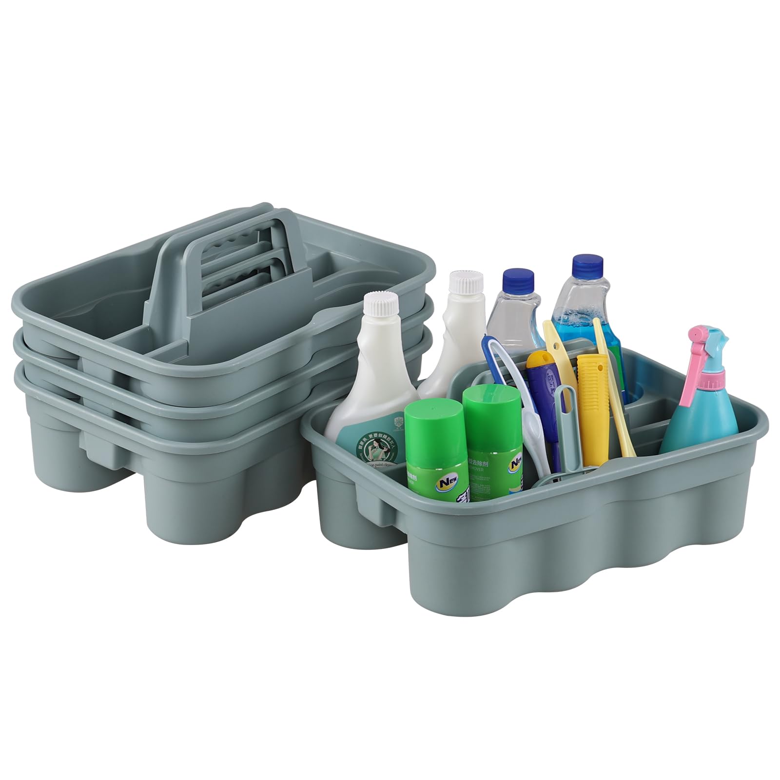 Plastic Cleaning Caddy Set (4 Count)