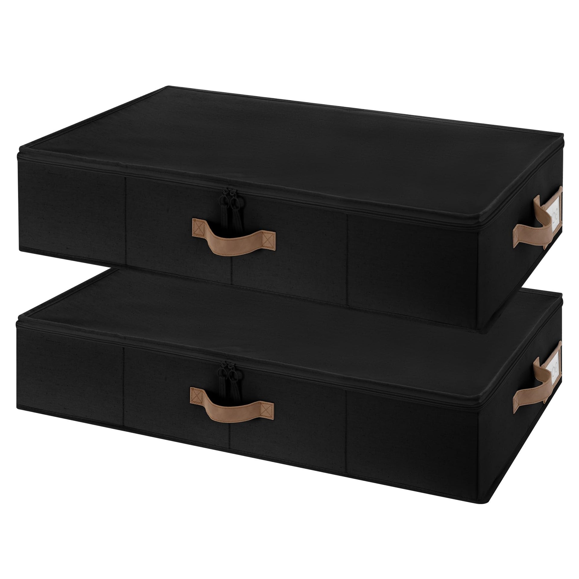 6 Inch Low Profile Under Bed Clothes Storage Bins with Lids (2 Count)