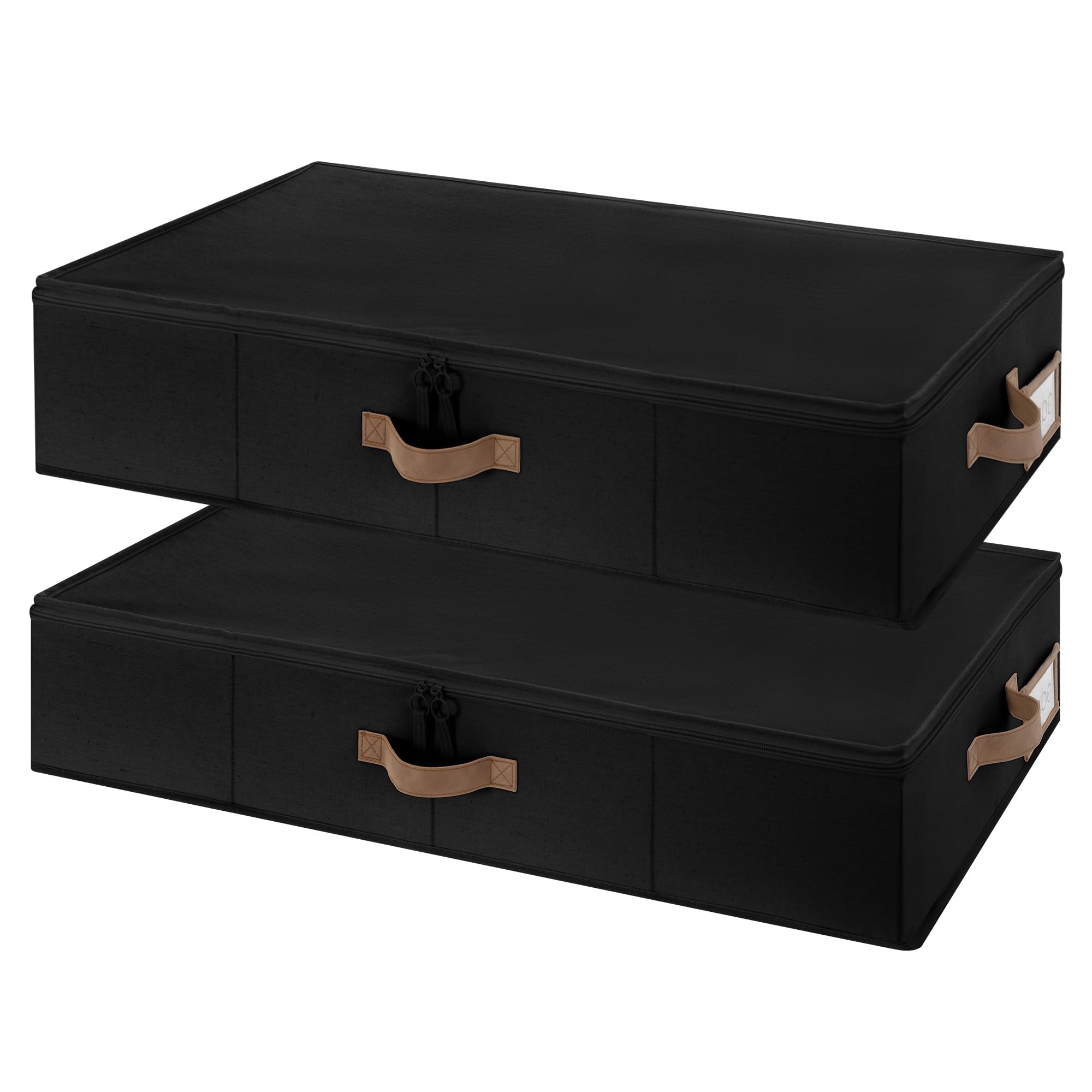 6 Inch Low Profile Under Bed Clothes Storage Bins with Lids (2 Count)