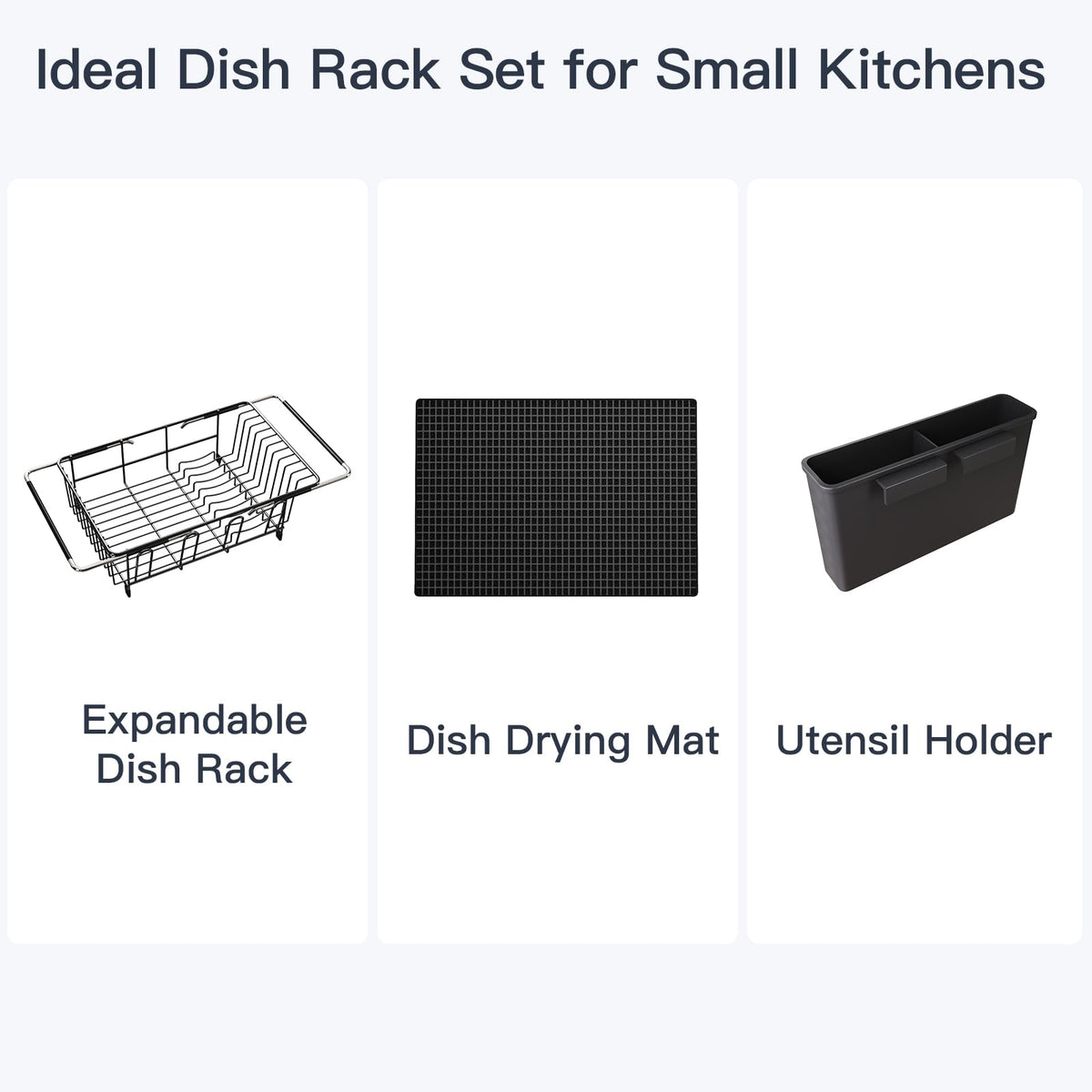 Dish Drying Rack Over The Sink with Utensil Holder