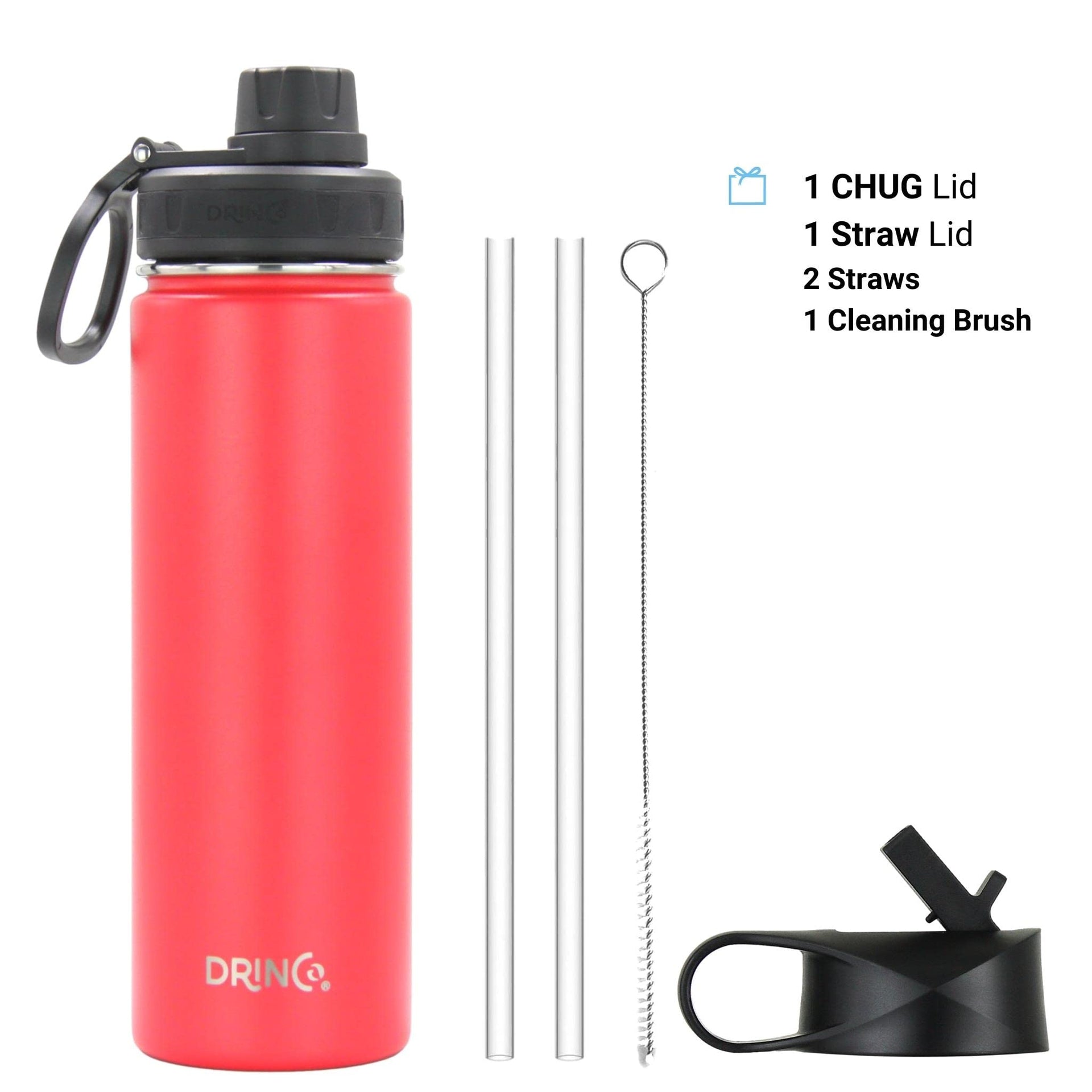 Stainless Steel Water Bottle Spout Lid Vacuum Insulated Double Wall Water Bottle Wide Mouth