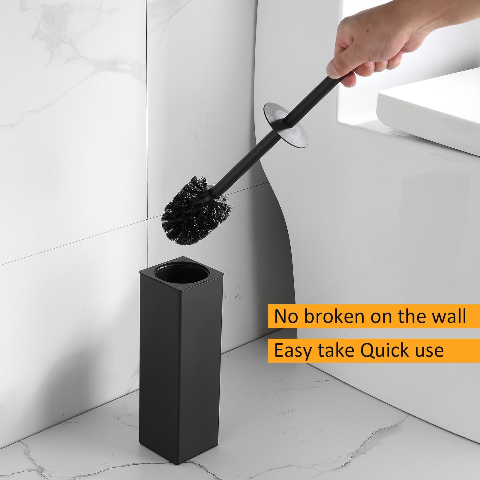Toilet Brush and Holder Set 2 Packs Aluminium Free Standing (2 Count)