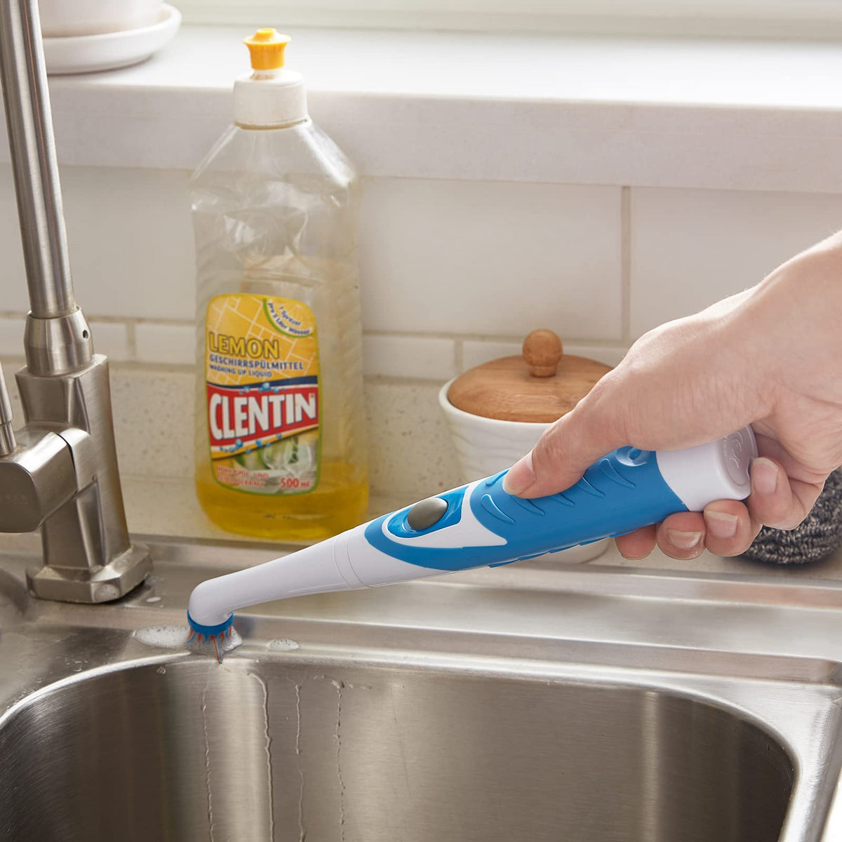 Electric Cleaning Brush with 4 in 1 Multiple Brush Heads