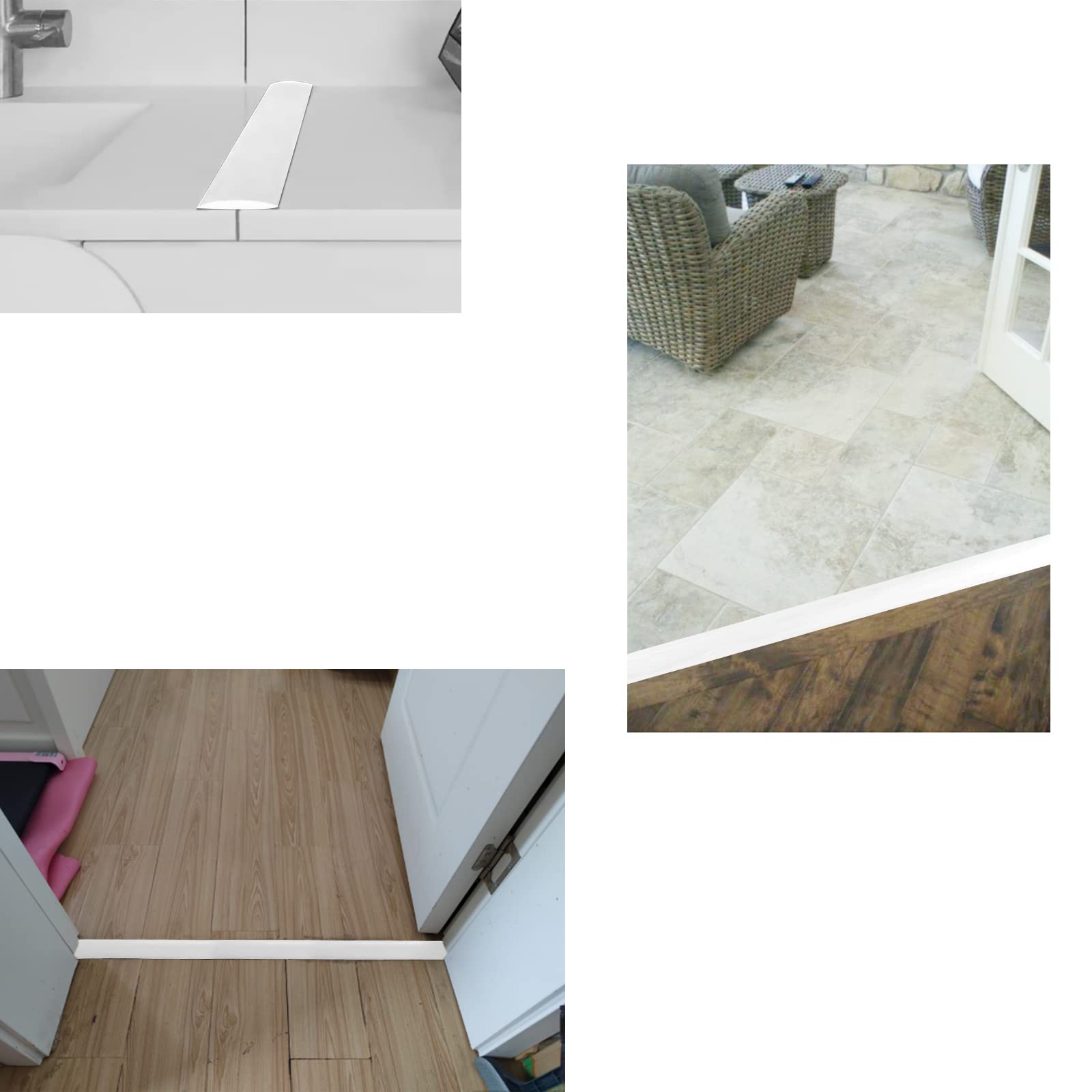 Floor Door Flat Transition Strip & Self Adhesive Floor Vinyl Floor Edge Trim Laminate Floor Gap Covering Joining Strip