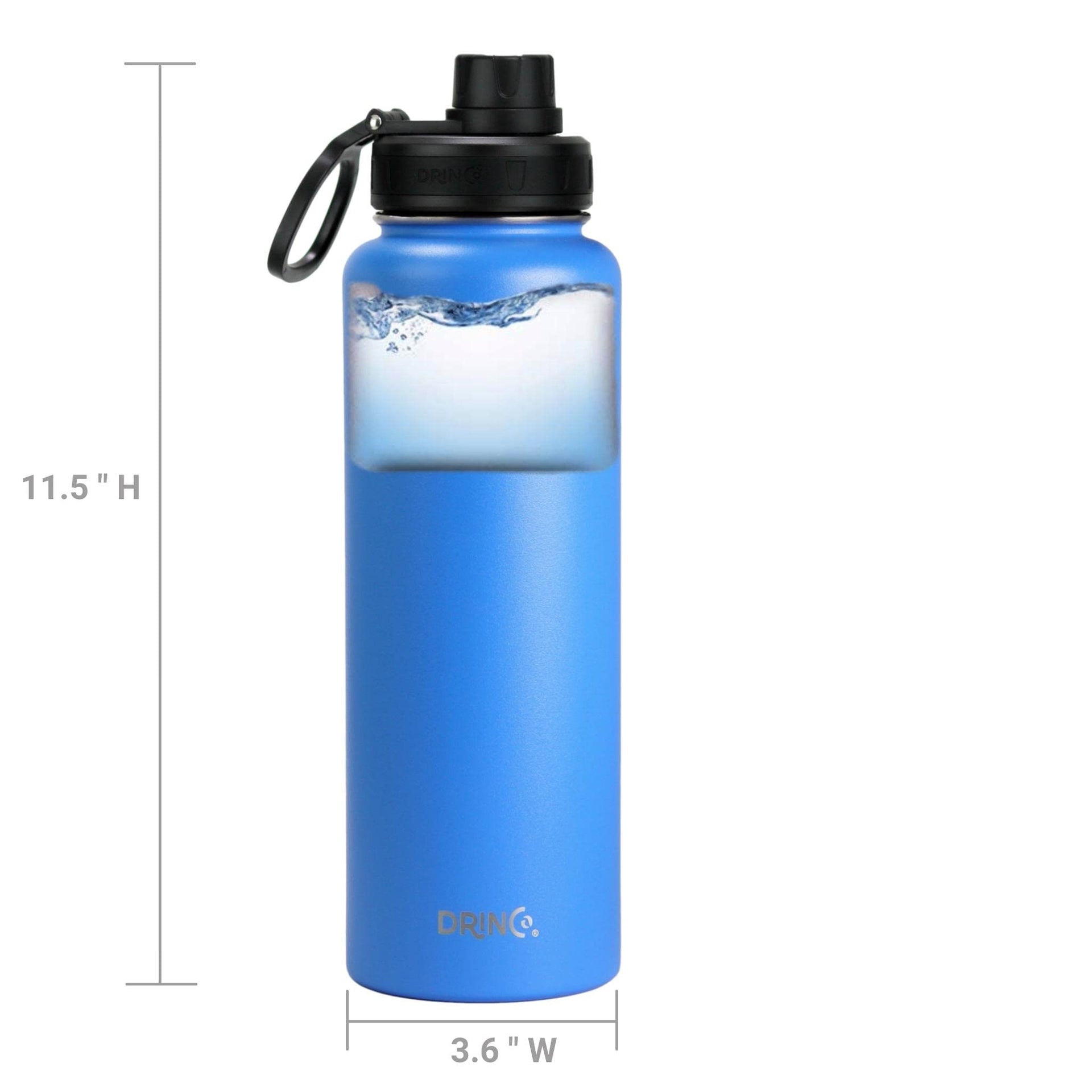 Stainless Steel Water Bottle Spout Lid Vacuum Insulated Double Wall Water Bottle Wide Mouth