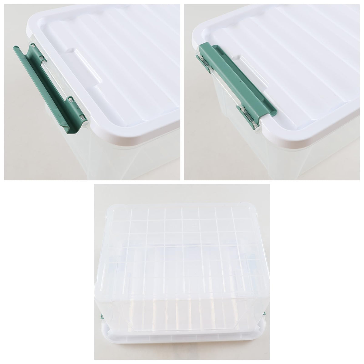 6 Pack Clear Storage Latch Bins (6 Count)