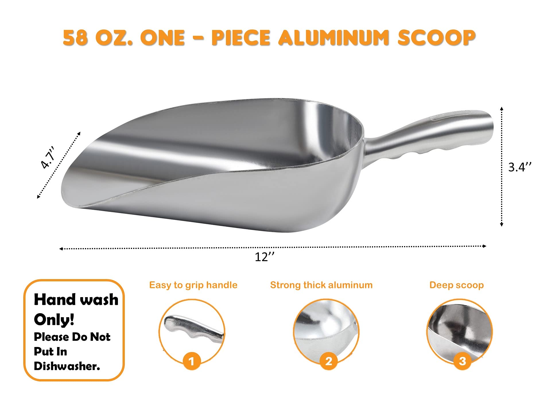 Cast Aluminum Utility Scoop