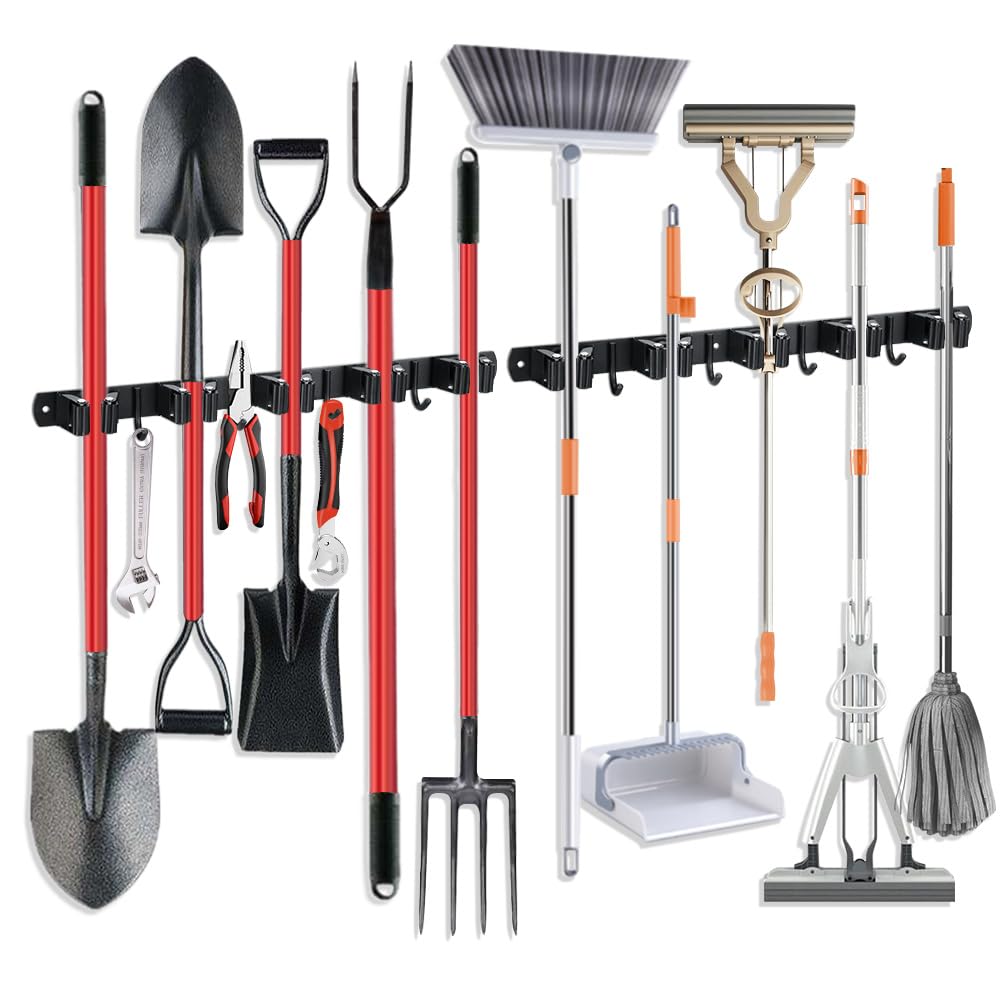 2 Pack Broom Hanger and Mop Holder (2 Count)