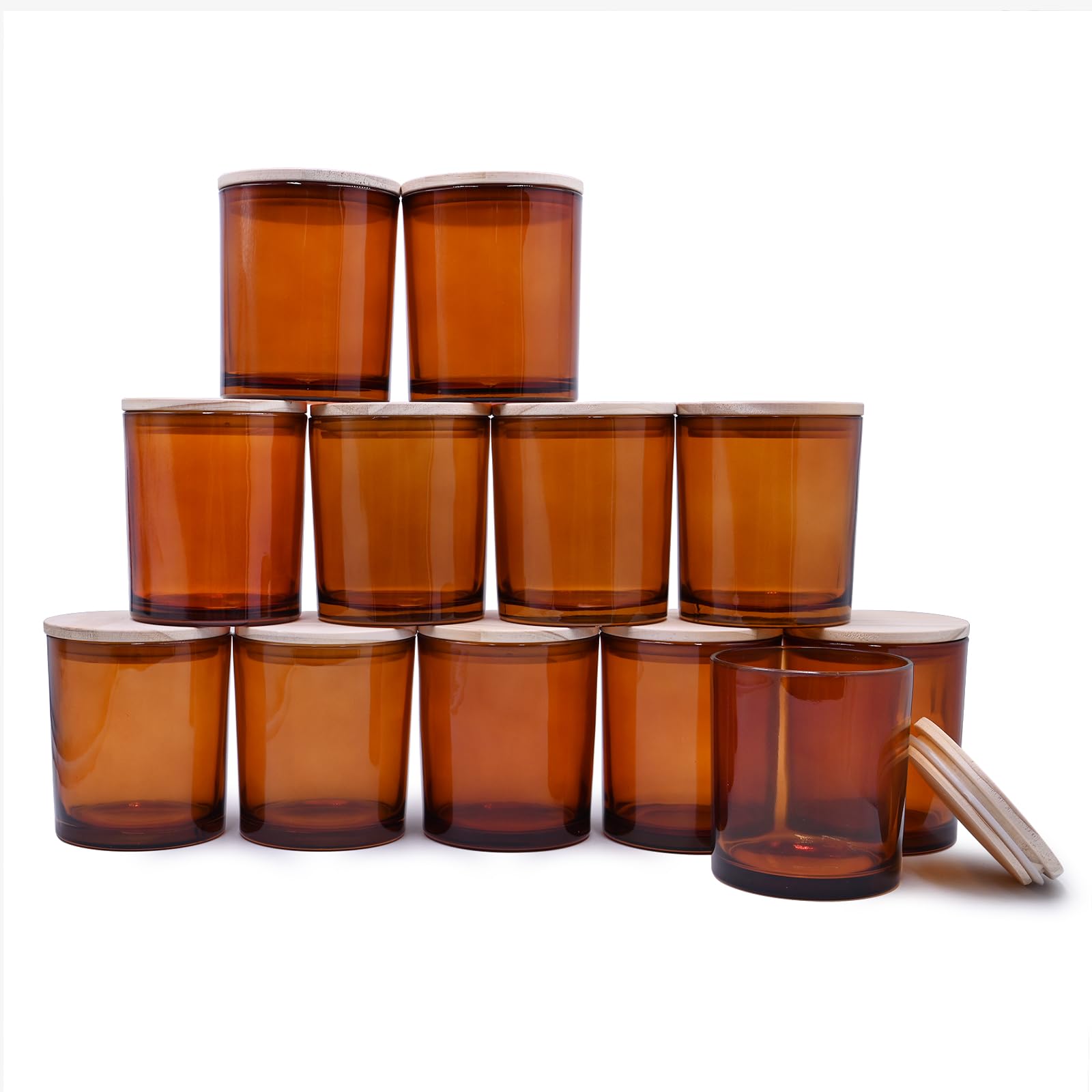 14 OZ Thick Candle Jars for Making Candles 12 Pcs (12 Count)