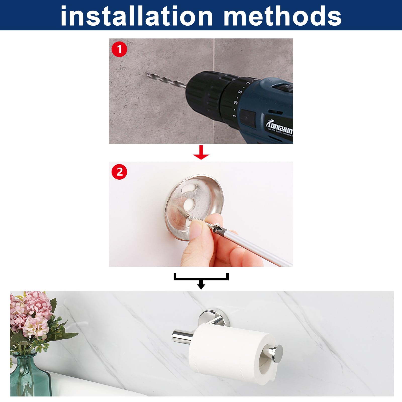 Bathroom Toilet Paper Holder (10 Count)