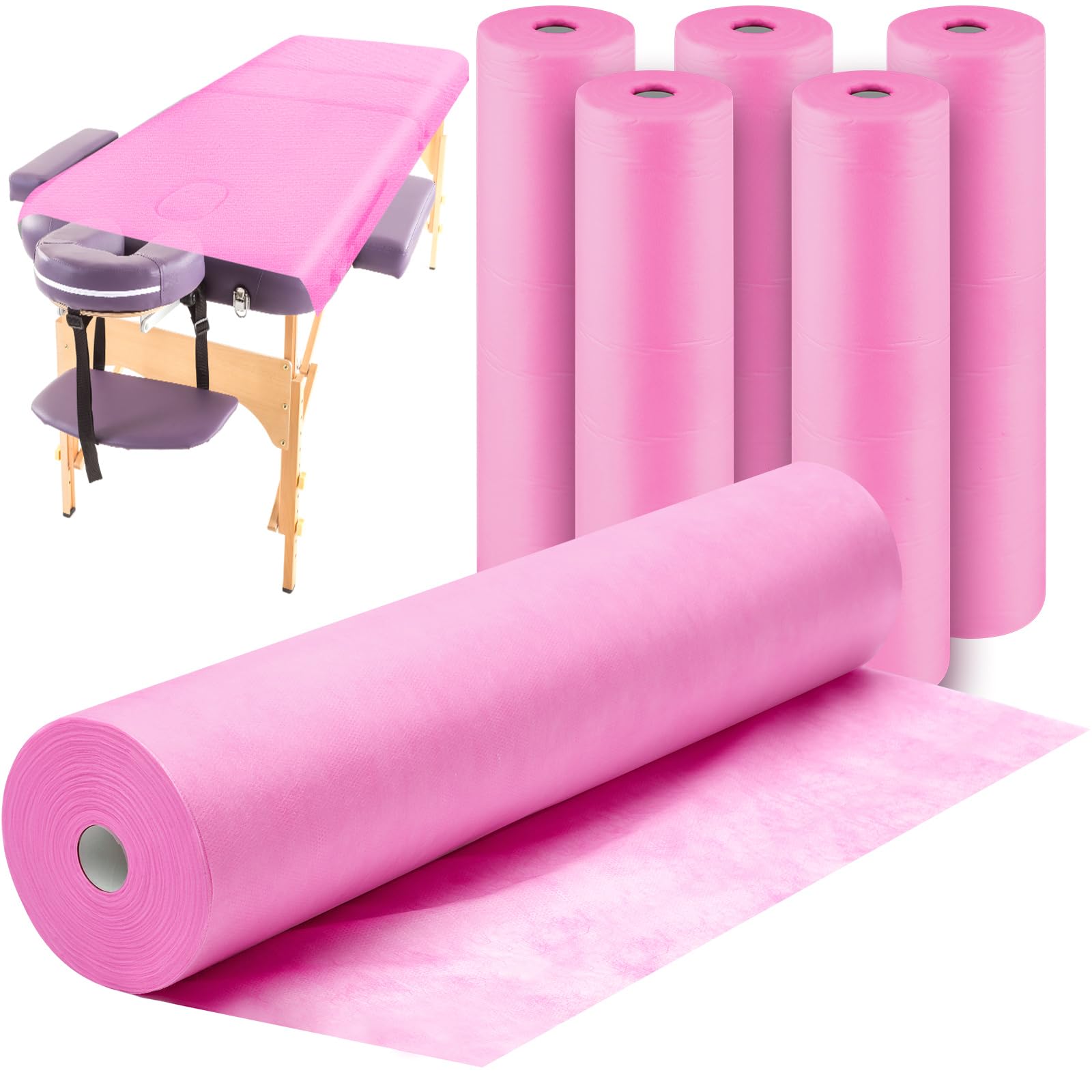 6 Rolls Disposable Non Woven Massage Table Sheets Roll (6 Count)