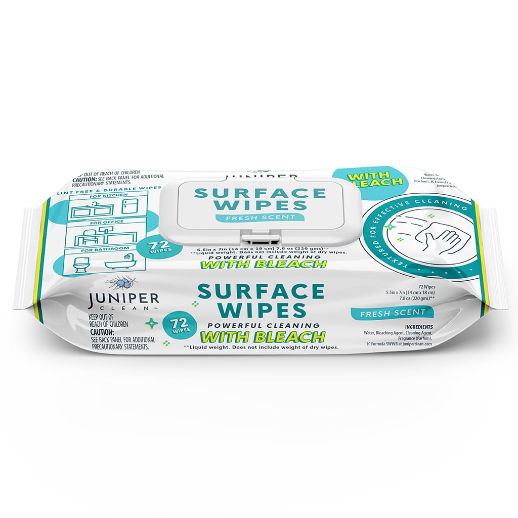 1 Pack Surface Wipes with Bleach (72 Count) - ModHome Supplies