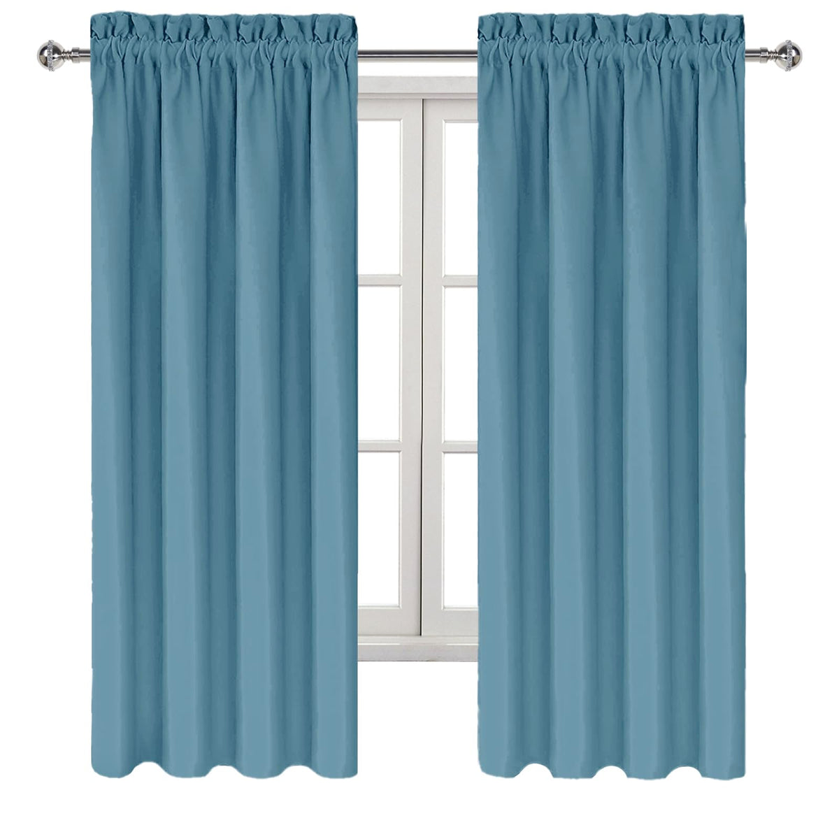 Blackout Curtains for Bedroom Living Room 38 x 63 Inch Long 2 Panels (2 Count)