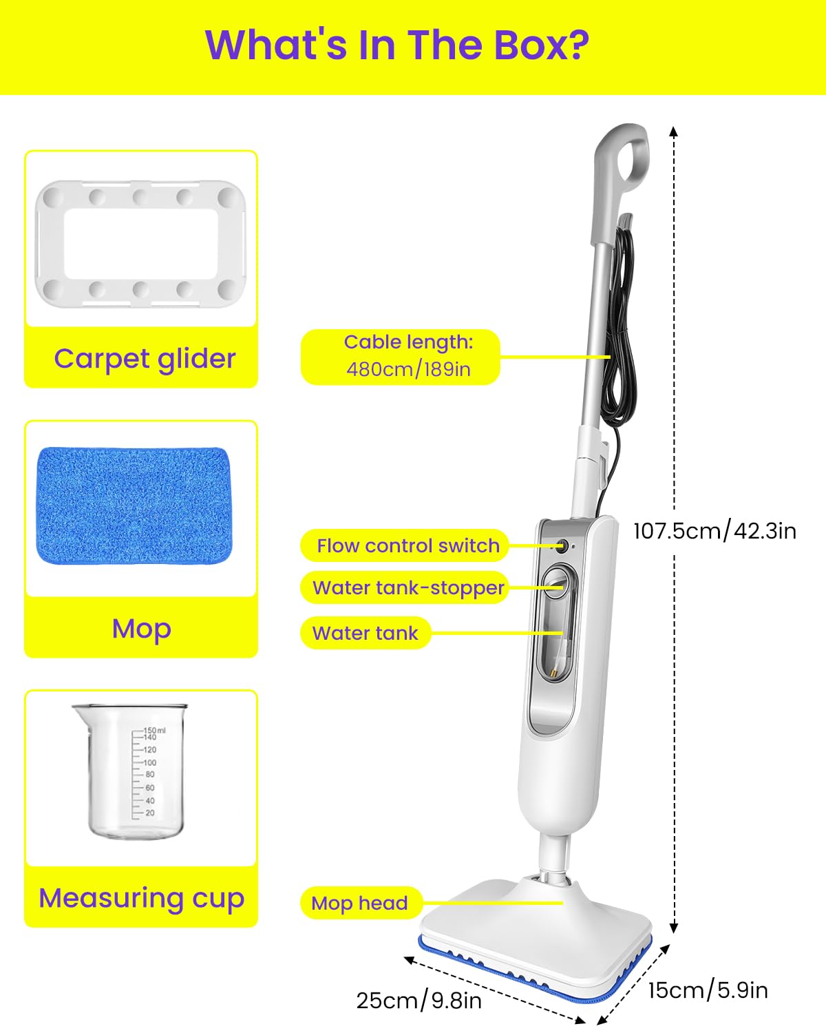Steam Mop for Floor Cleaning
