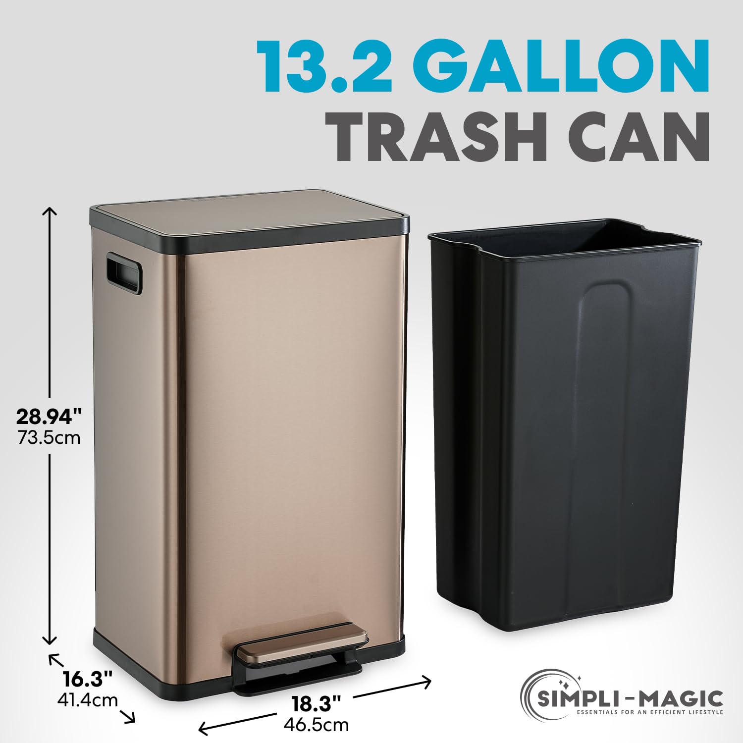13 Gallon 50 Liter Kitchen Trash Can