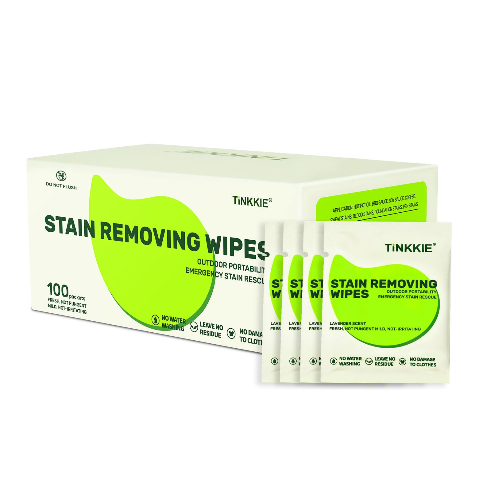 Stain Remover Wipes for Clothes & Fabric (100 Count)