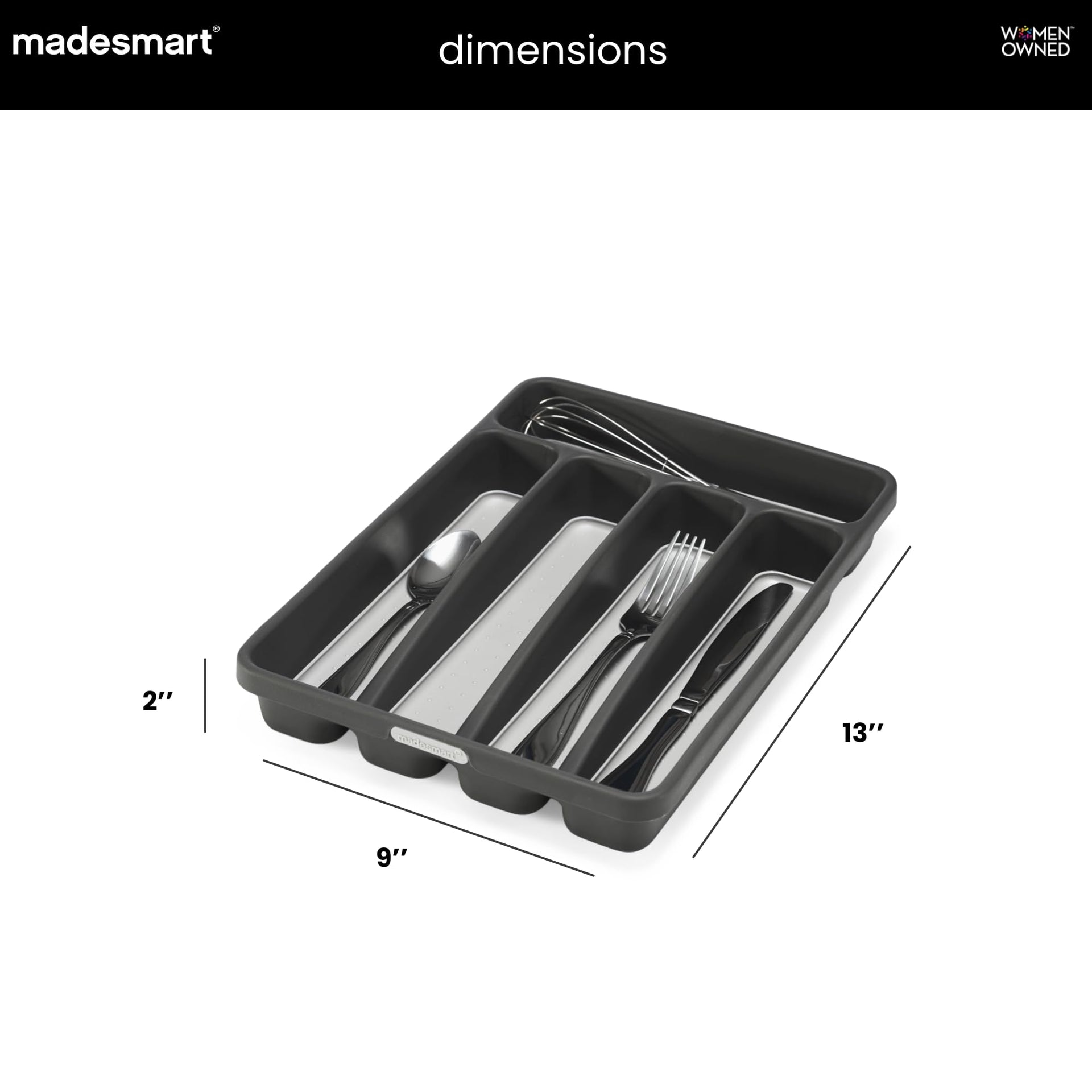Classic 5 Compartment Compact Silverware Tray