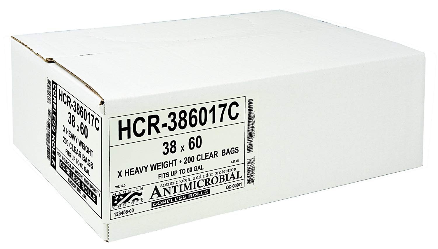 60 Gal Clear Trash Bags (150 Count)