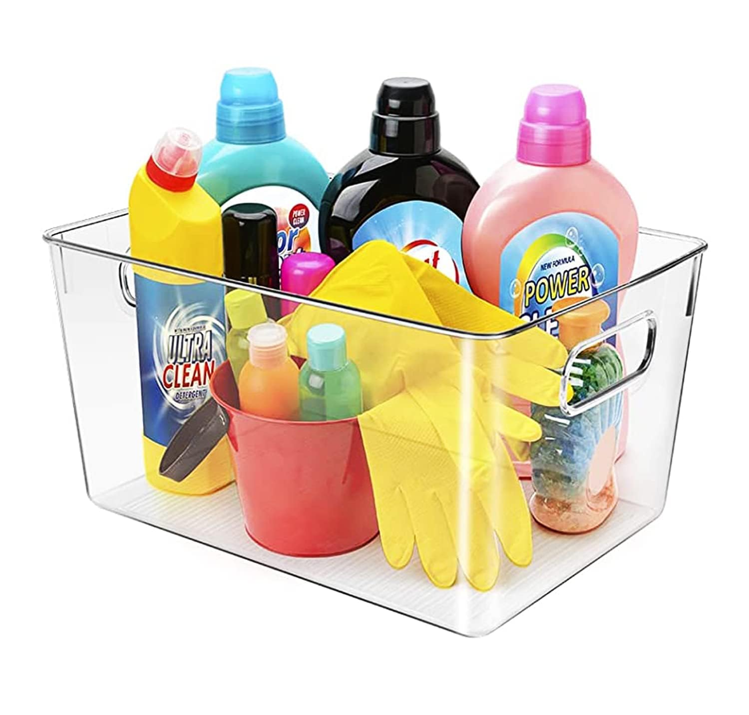Clear Plastic Storage Bins (8 Count)