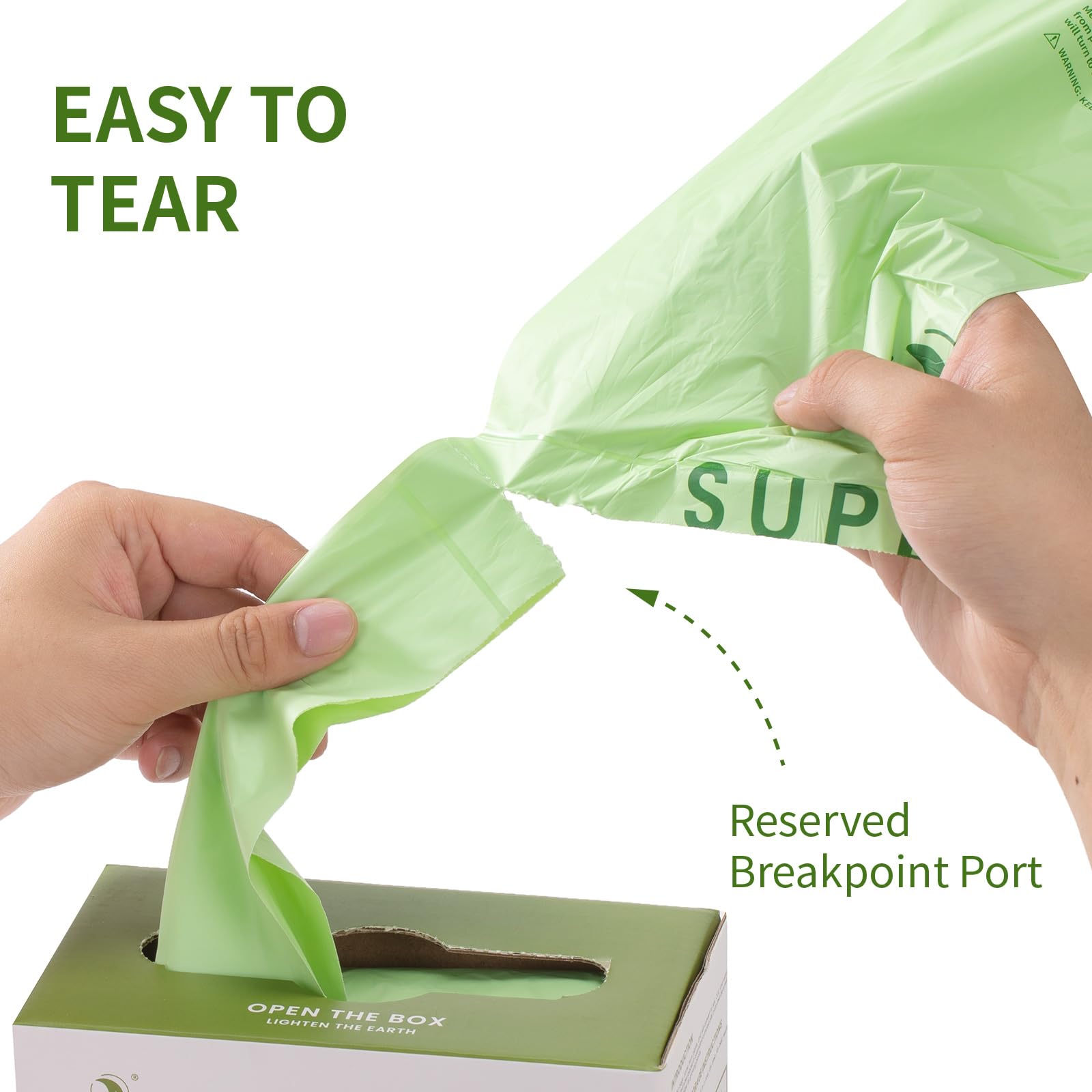 13 Gallon Flat Top Compostable Food Waste Bags (100 Count)