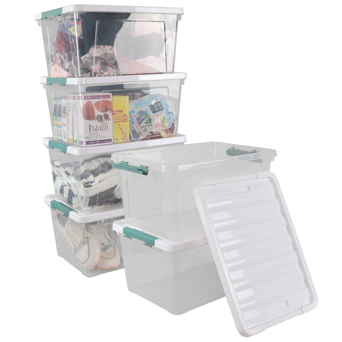 35 Quart Clear Large Storage Box (6 Count)