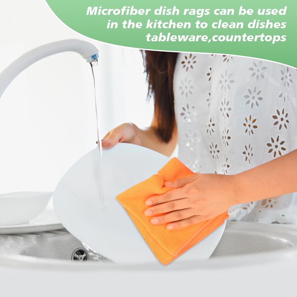 Dish Cloth for Washing Dishes Kitchen Washcloth Cleaning Cloth (10 Count)
