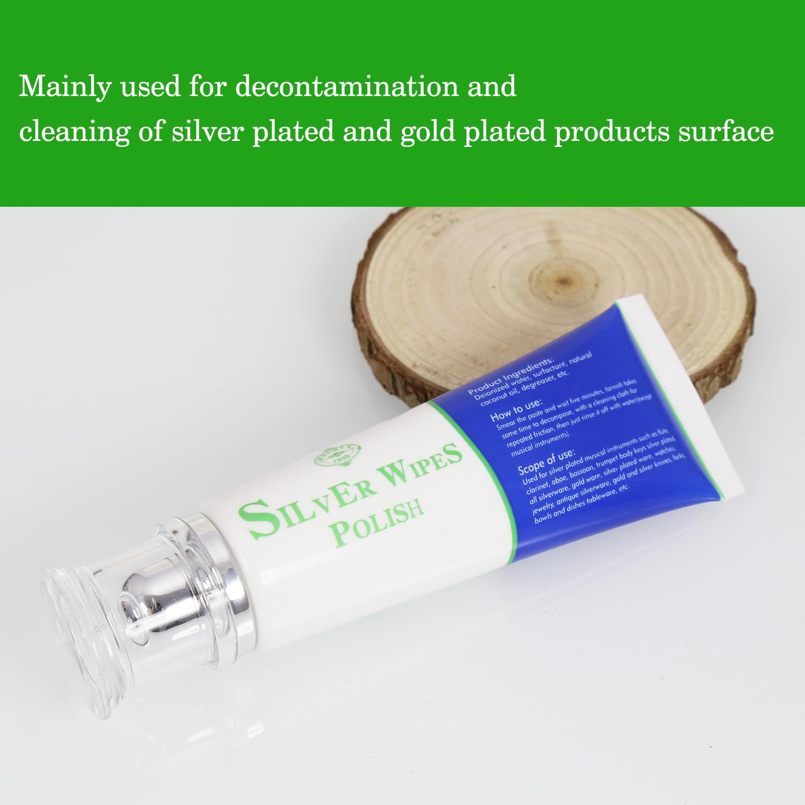 Silver Wipe Polish Cleaner Removes Surface Oxidation Tarnish from Sterling Silver