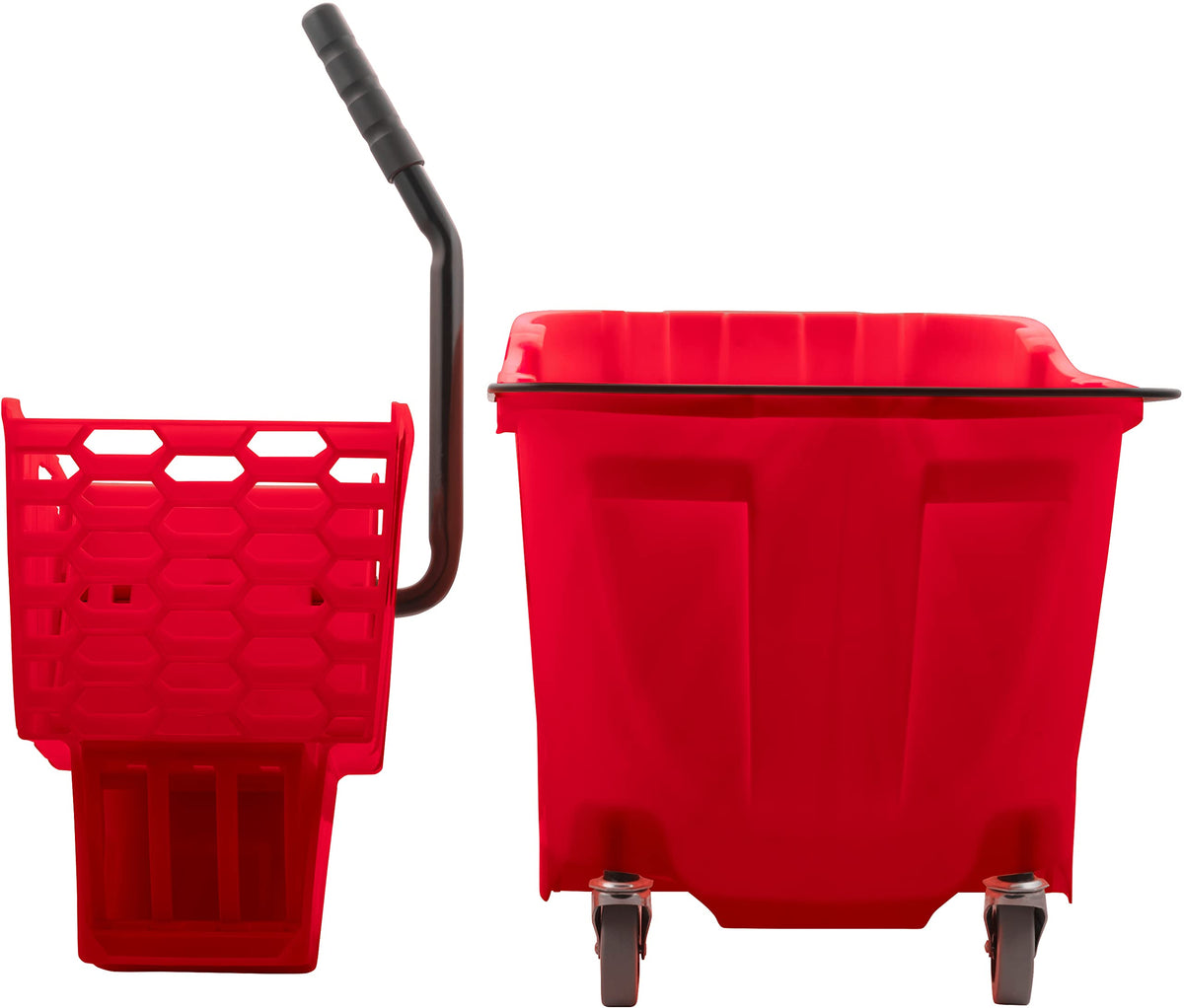Carlisle FoodService Products Omnifit Mop Bucket with Side Press Wringer for Floor Cleaning