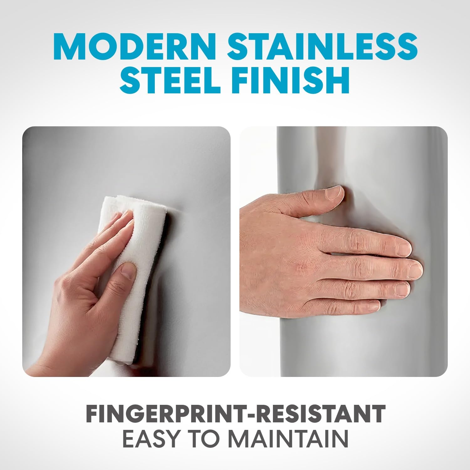 6L 1.6G Stainless Steel Bathroom Trash Can with Hands