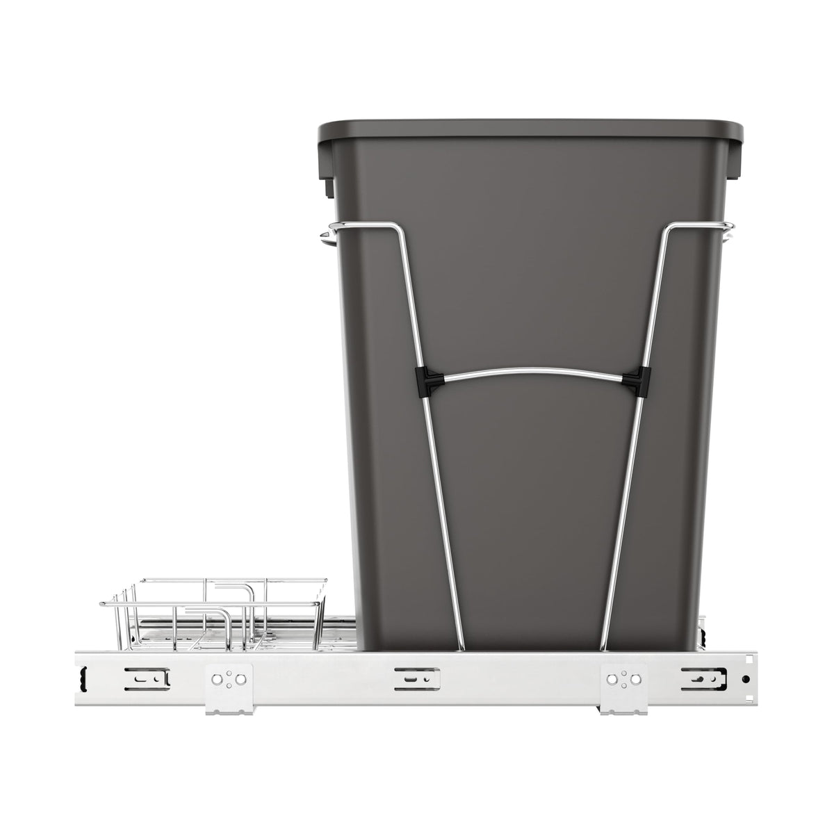 Single 35 Qt Pullout Trash Can for Base Kitchen Cabinets