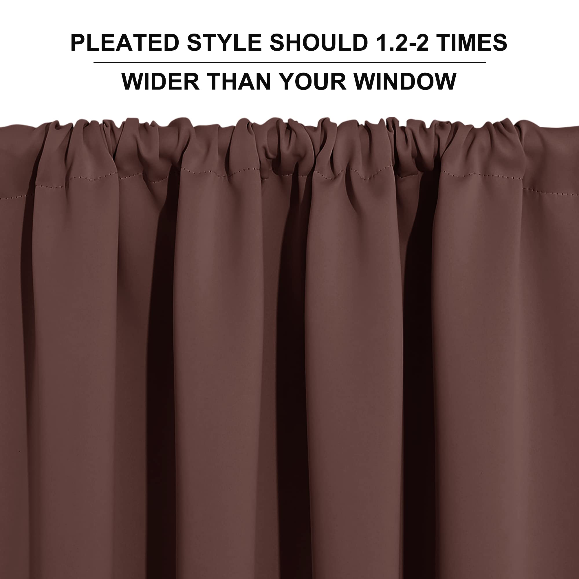 Cafe Blackout Curtains 24 inch Length