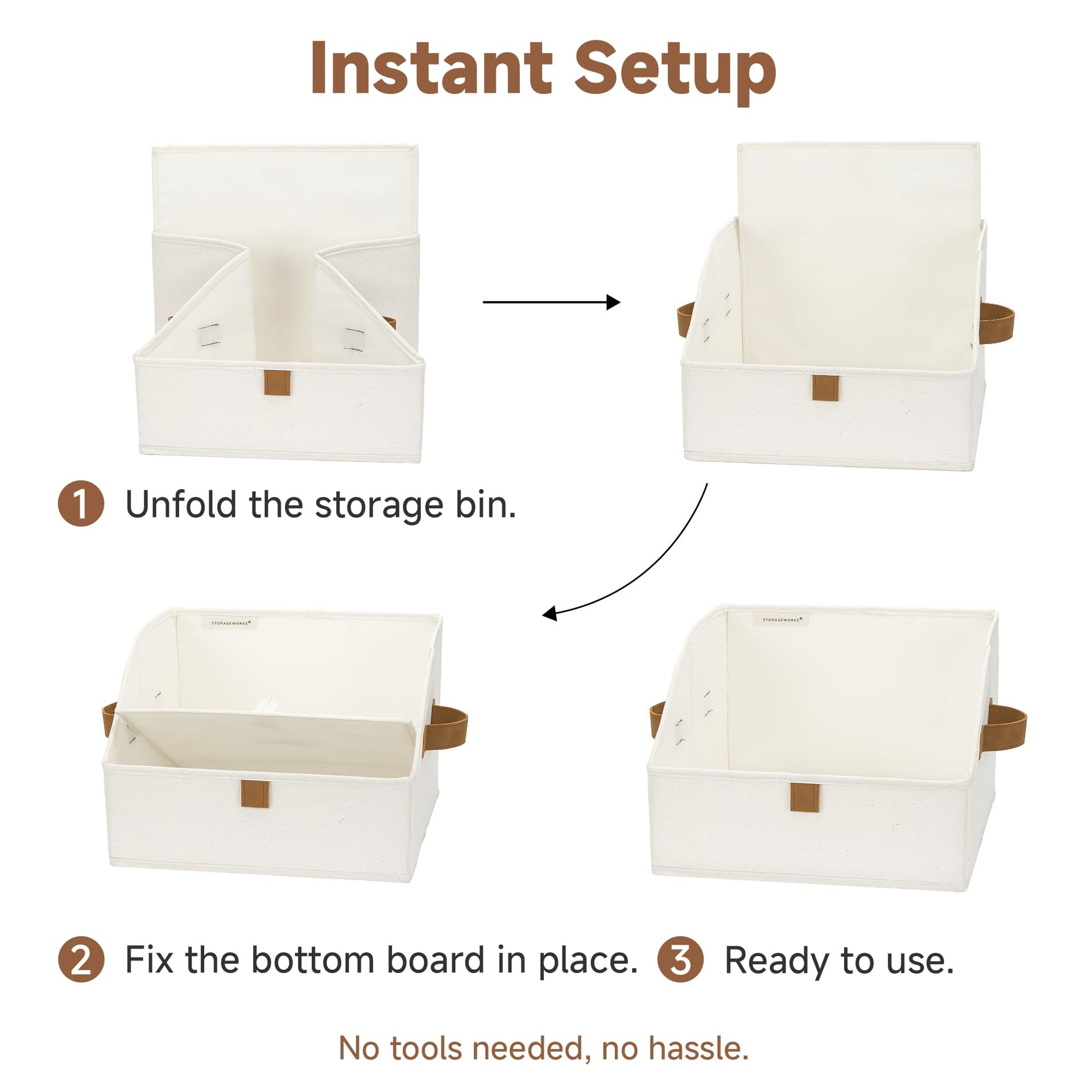 Closet Storage Bins Trapezoid (3 Count)