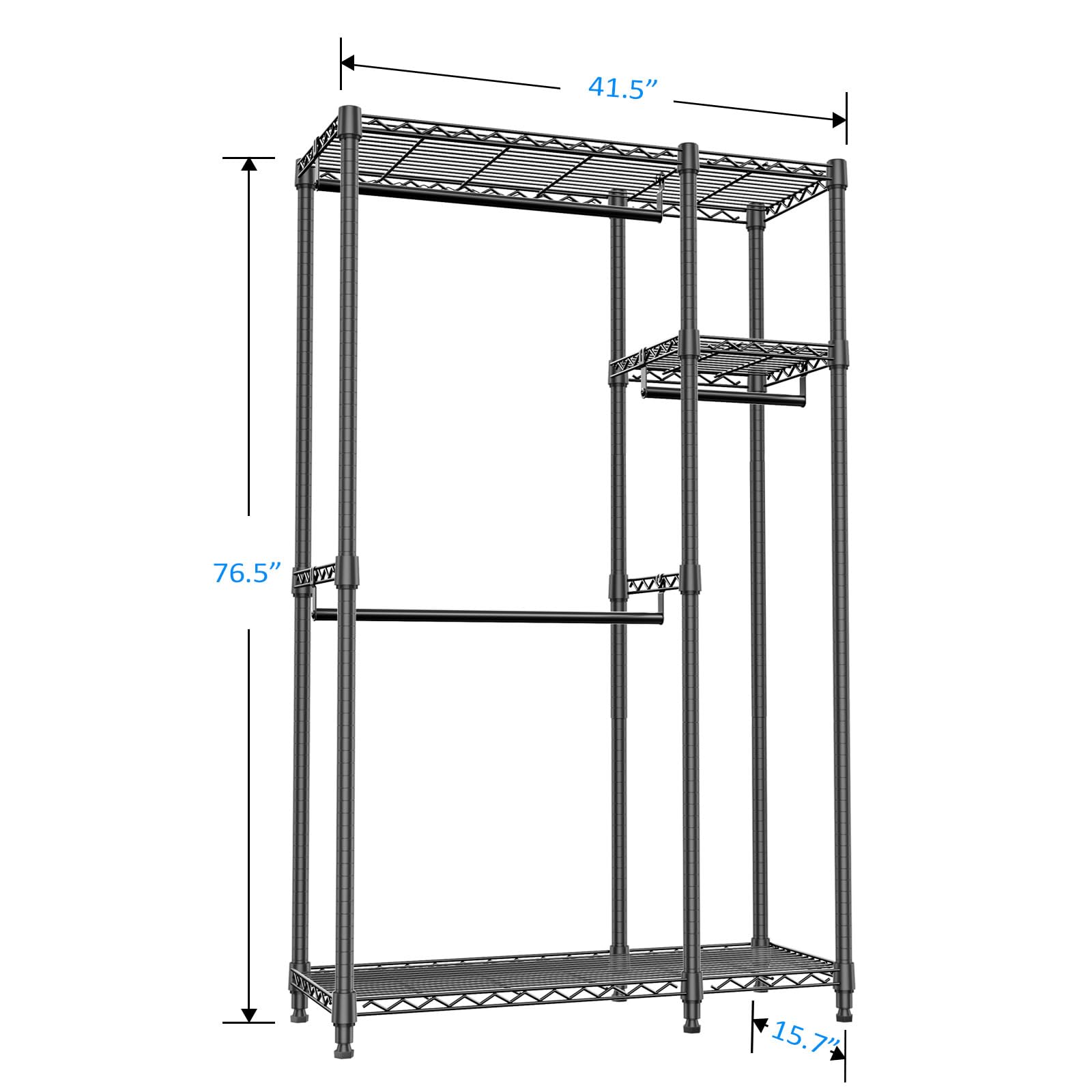 Heavy Duty Garment Rack Wire Clothes Rack for Hanging Clothes