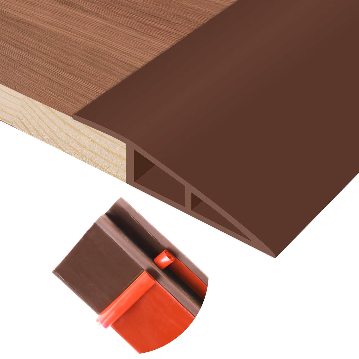 Floor Transition Strip Self Adhesive Vinyl Door Threshold Strip (10 Foot)