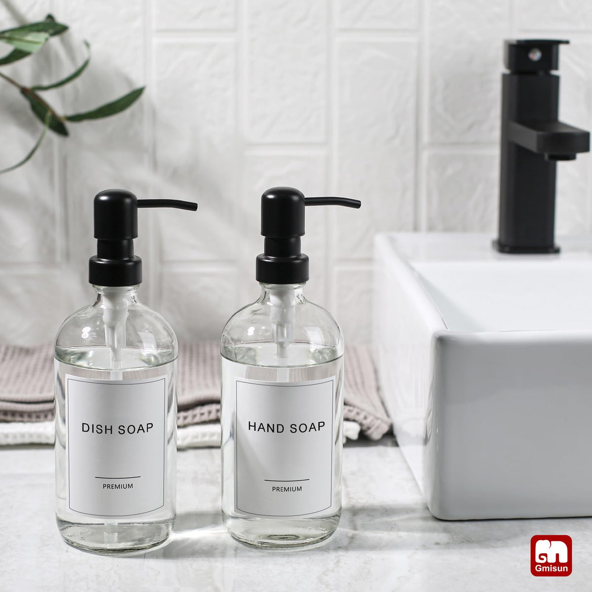 Glass Soap Dispenser with Pump (2 Count)