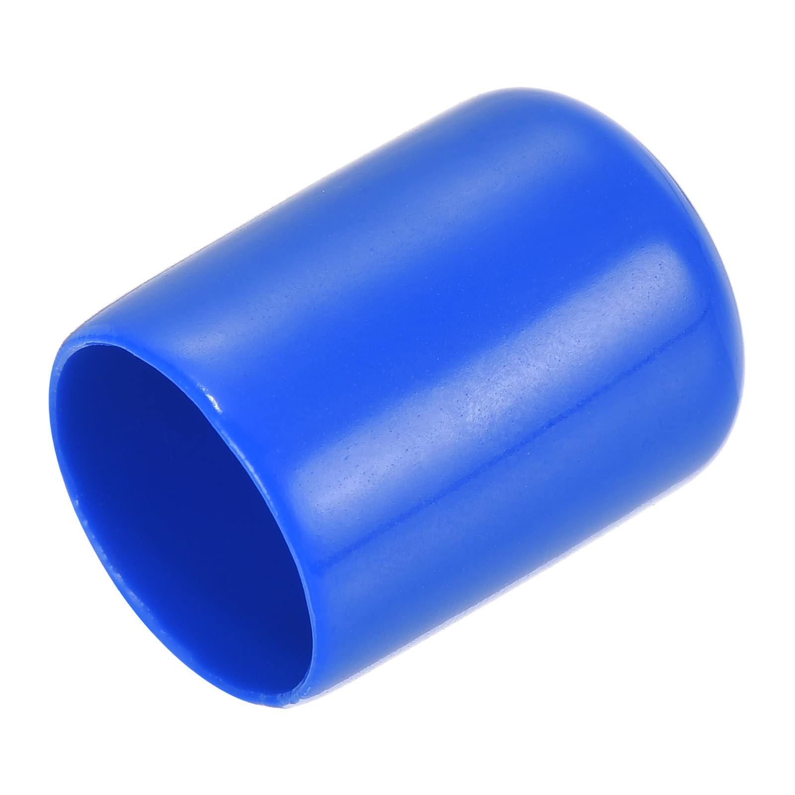 20pcs Rubber End Caps 18mm ID Vinyl Round Tube Bolt Cap Cover Screw Thread Protectors Blue