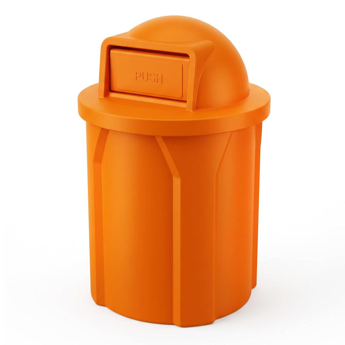 Campus Collection 42 Gallon Plastic Commercial Garbage Can with Push Lid