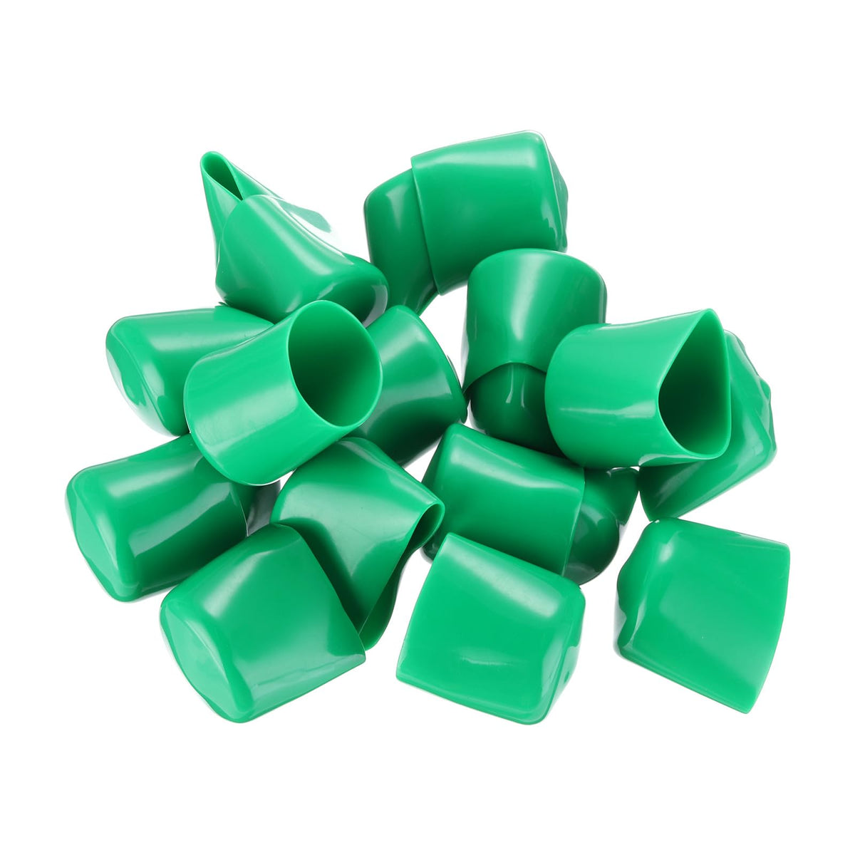 20pcs Rubber End Caps 40mm ID Vinyl PVC Round Tube Bolt Cap Cover Screw Thread Protectors Dark Green