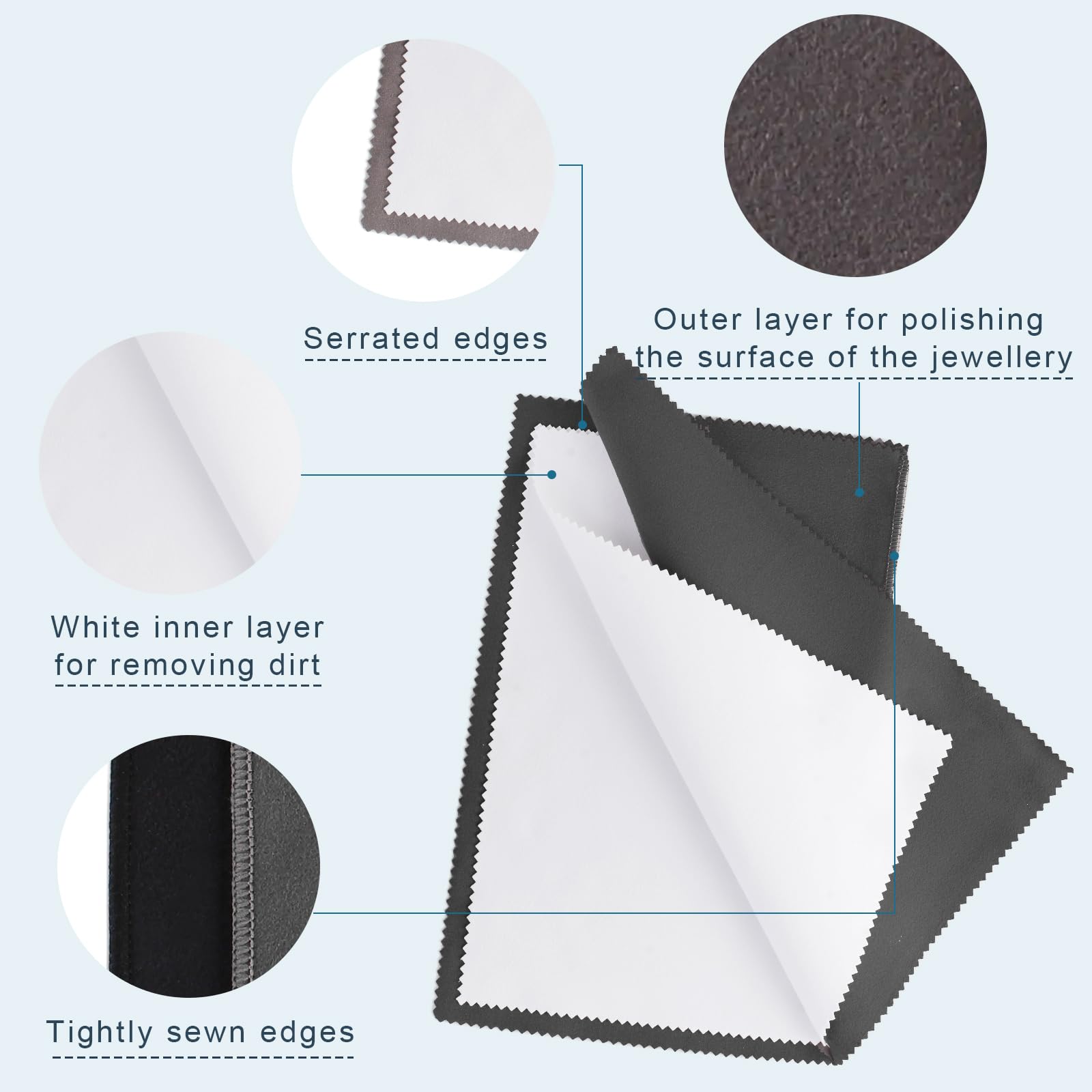 3PCS Jewelry Cleaning Cloth (3 Count)