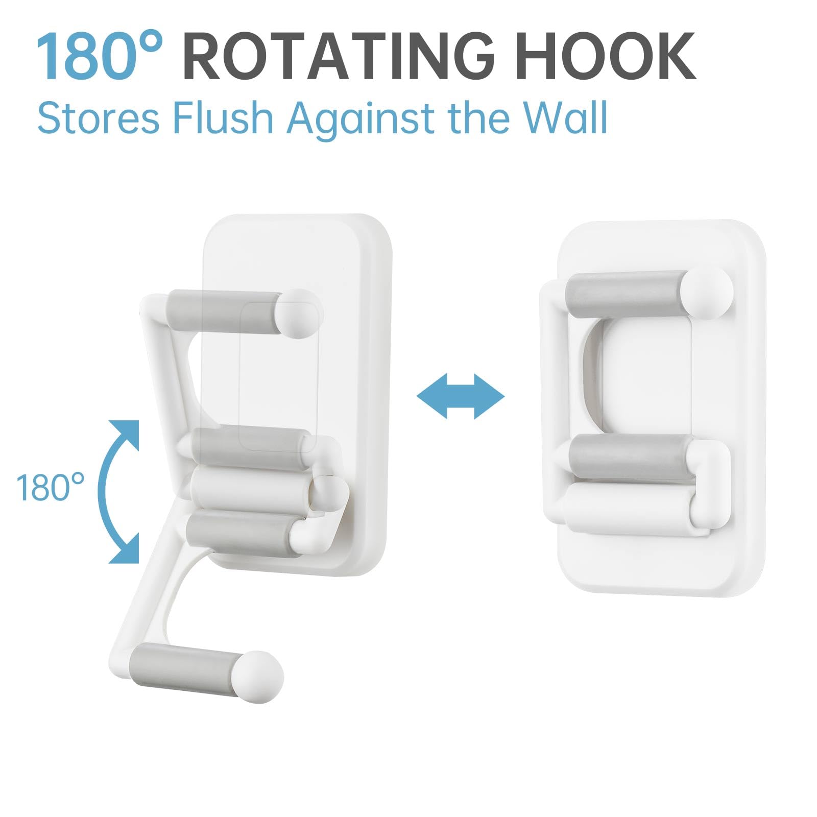 Broom Mop Holder Wall Mount 4PCS 180° Rotating No (4 Count)