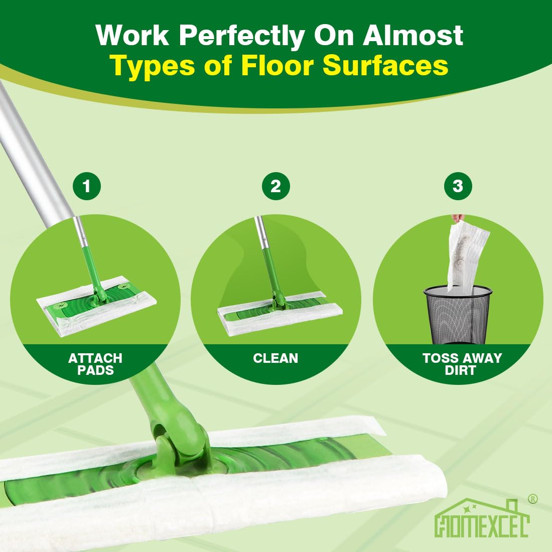 Dry Sweeping Cloths for Swiffer Sweeper 64 Count Disposable