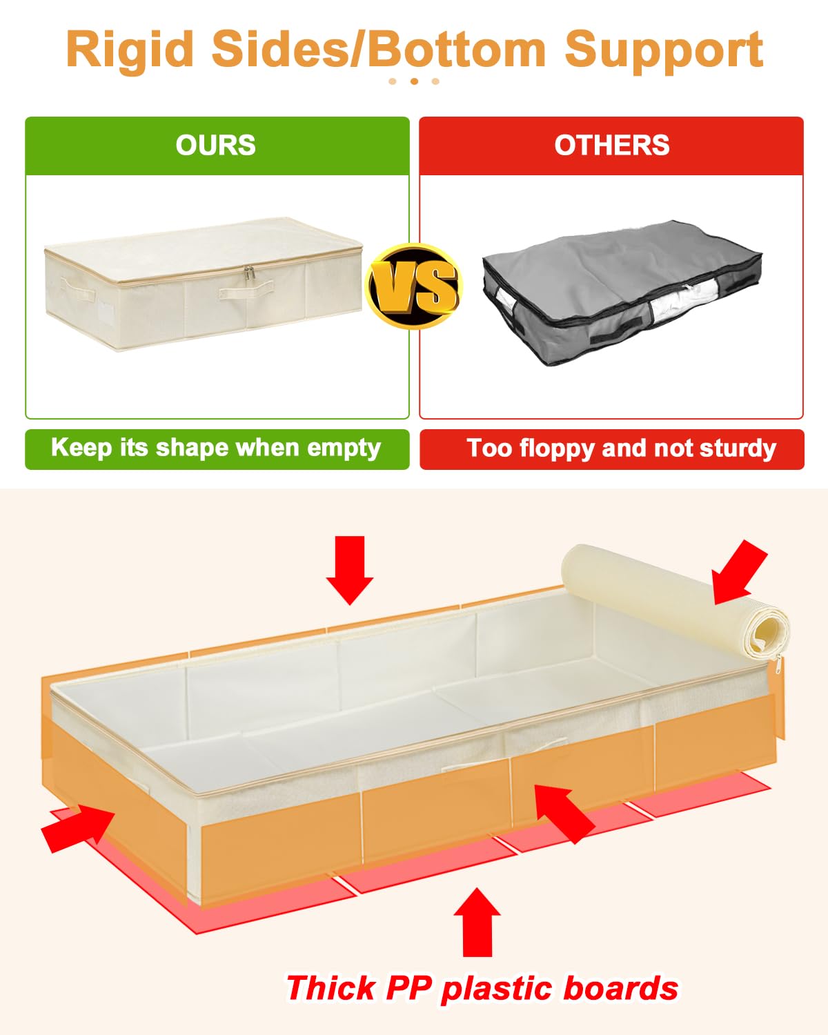 Sturdy Under Bed Storage Box (3 Count)