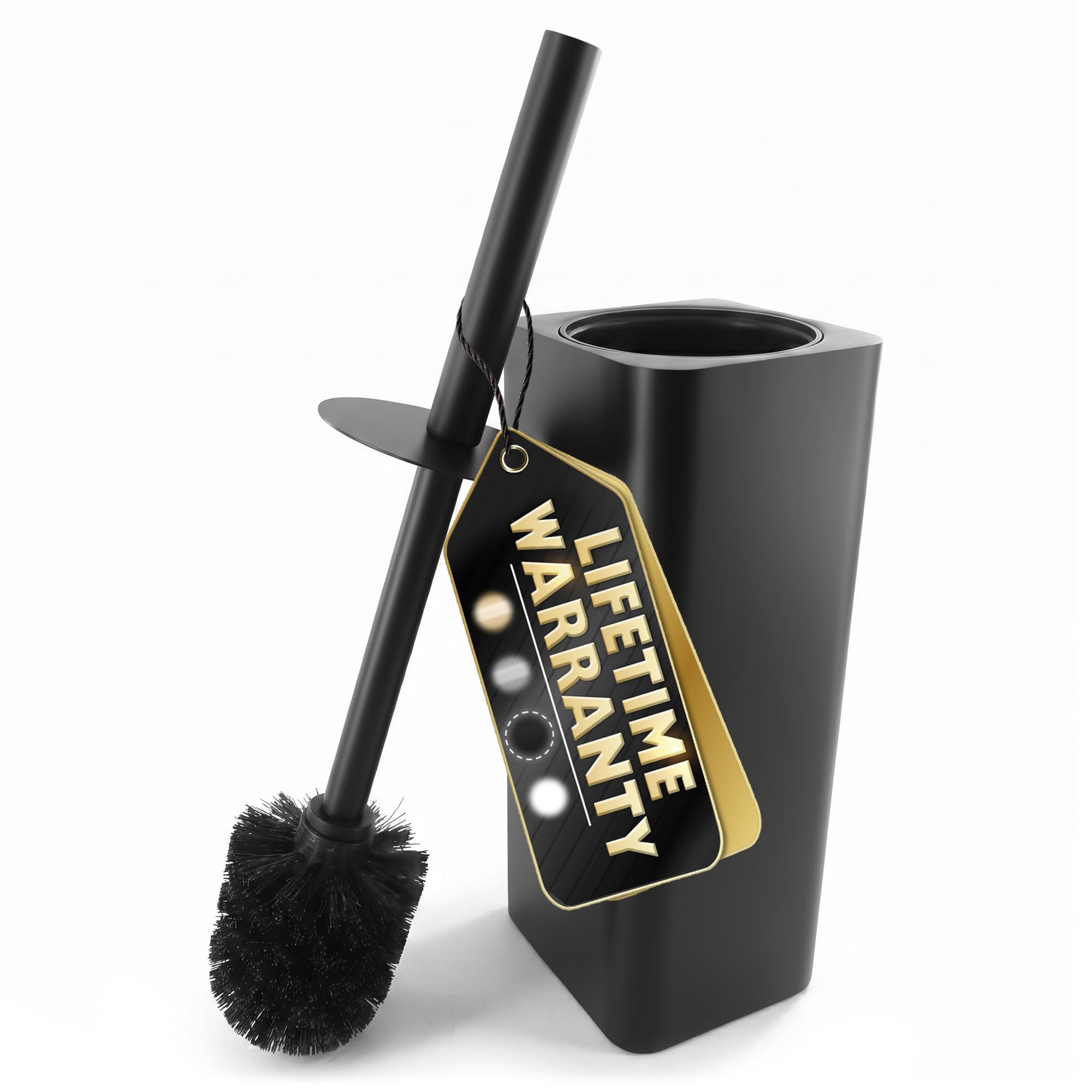 Black Toilet Brush and Holder Set