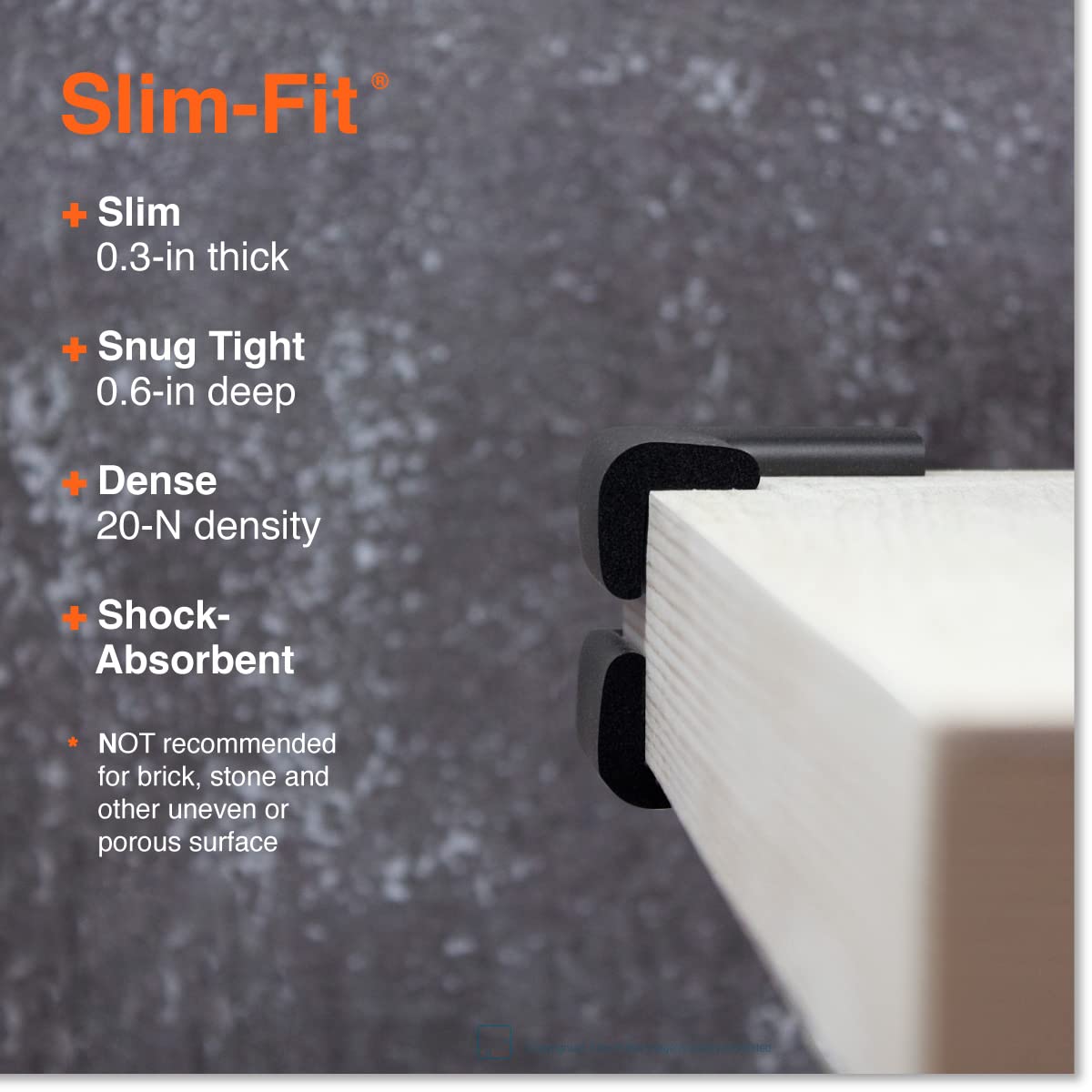 Slimfit Corner Protector for Baby Proofing (8 Count)