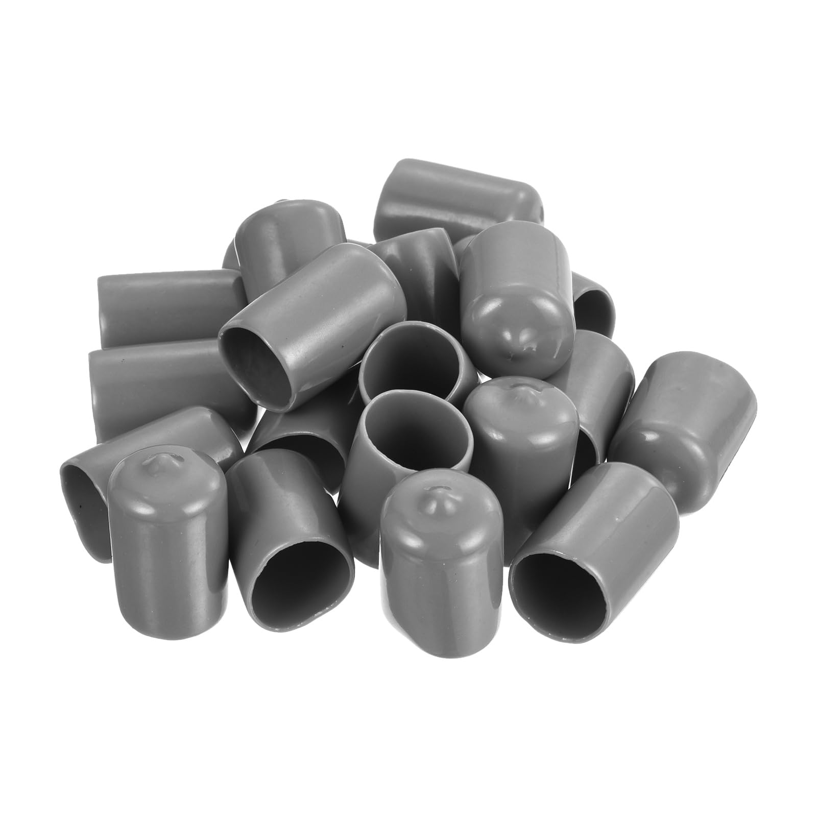 20pcs Rubber End Caps Protective Caps 18mm ID Vinyl PVC Round Tube Bolt Cap Cover Screw Thread Protectors