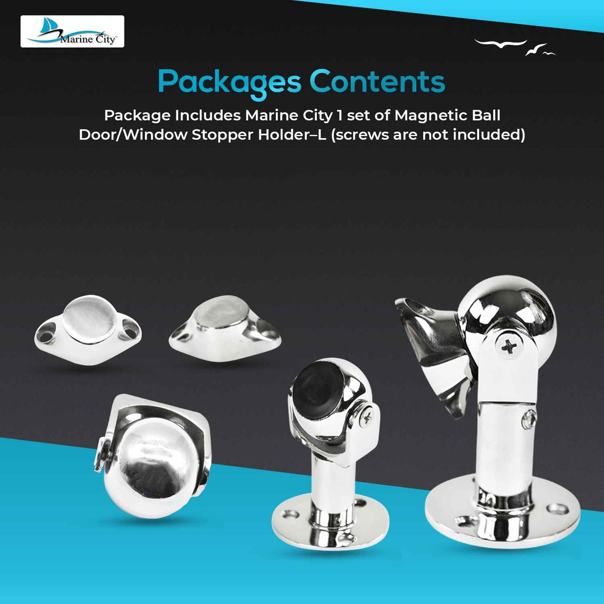 Magnetic Ball Door Window Stopper Set