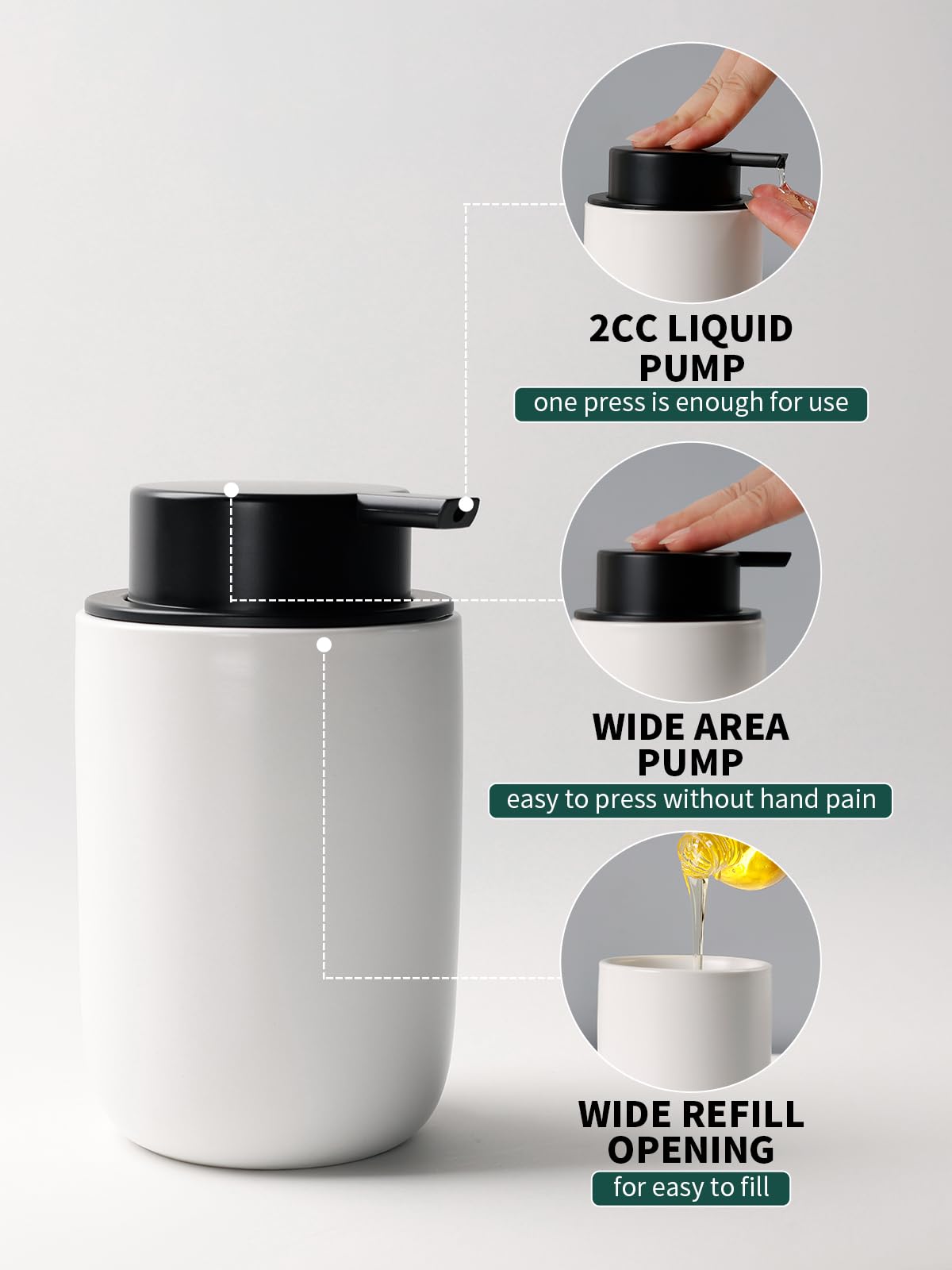 Soap Dispenser and Toothbrush Holder Set (2 Count)