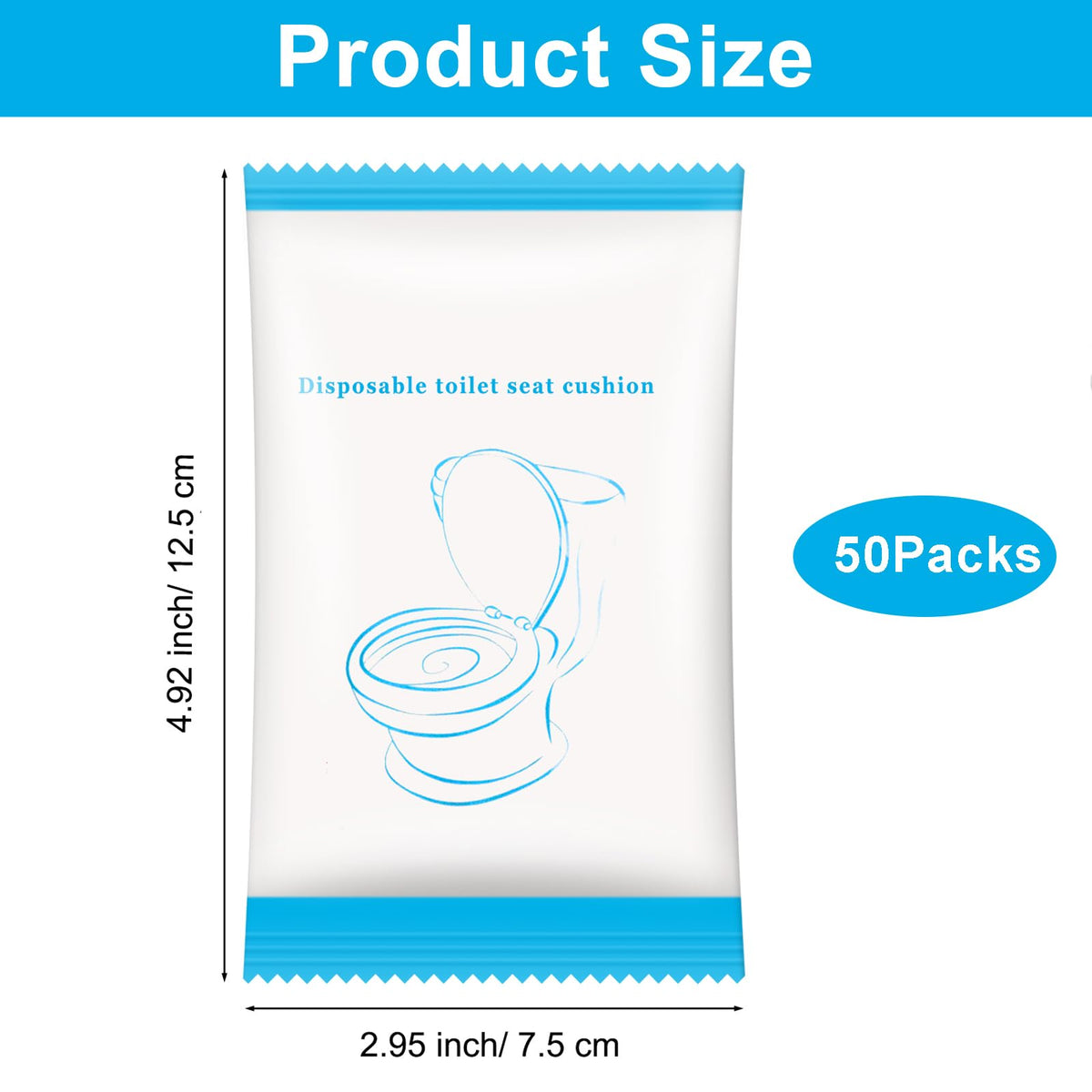 50 Pack Disposable Toilet Seat Cover (50 Count)