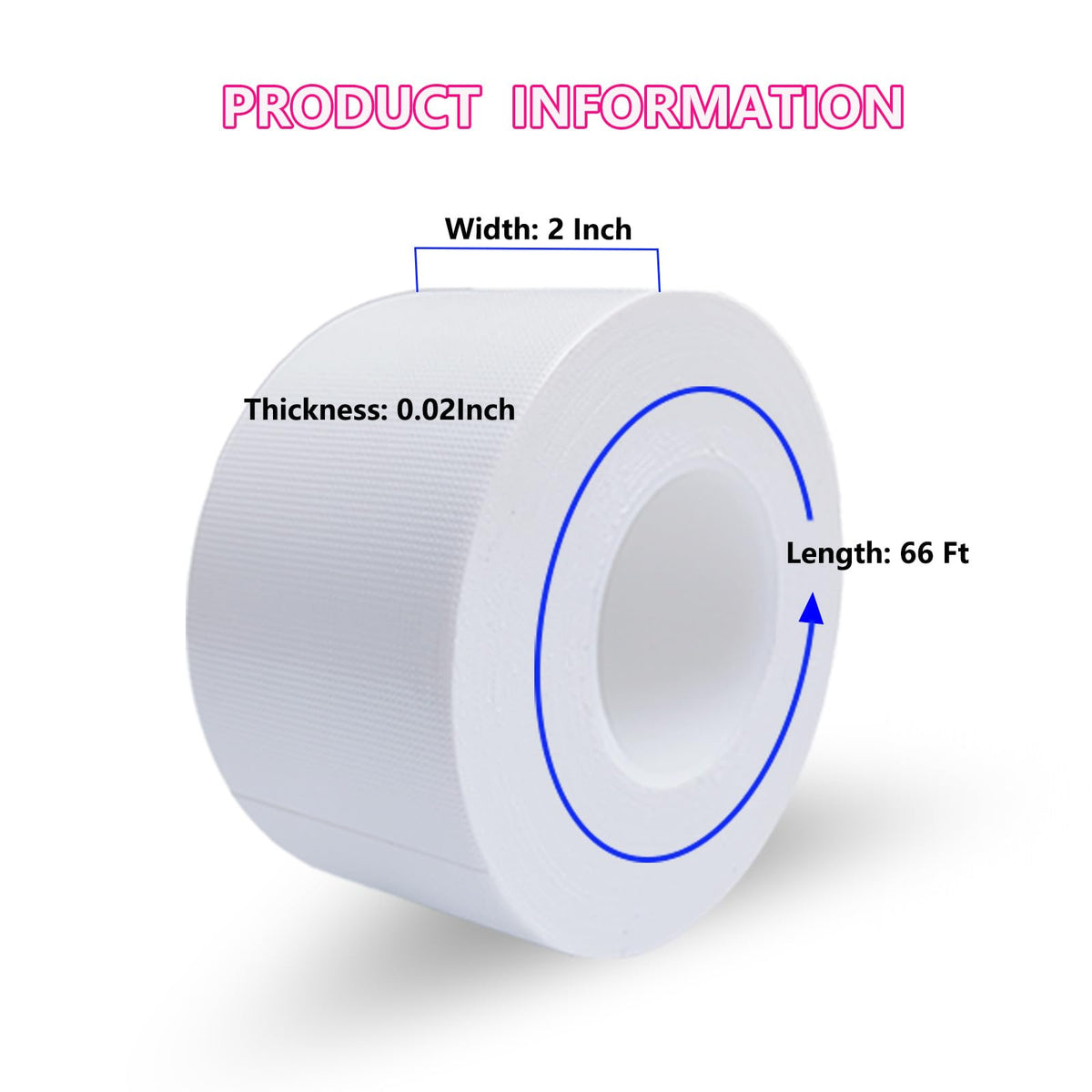 White Window Weather Sealing Tape 2Inch X 65Ft (65.5 Foot)