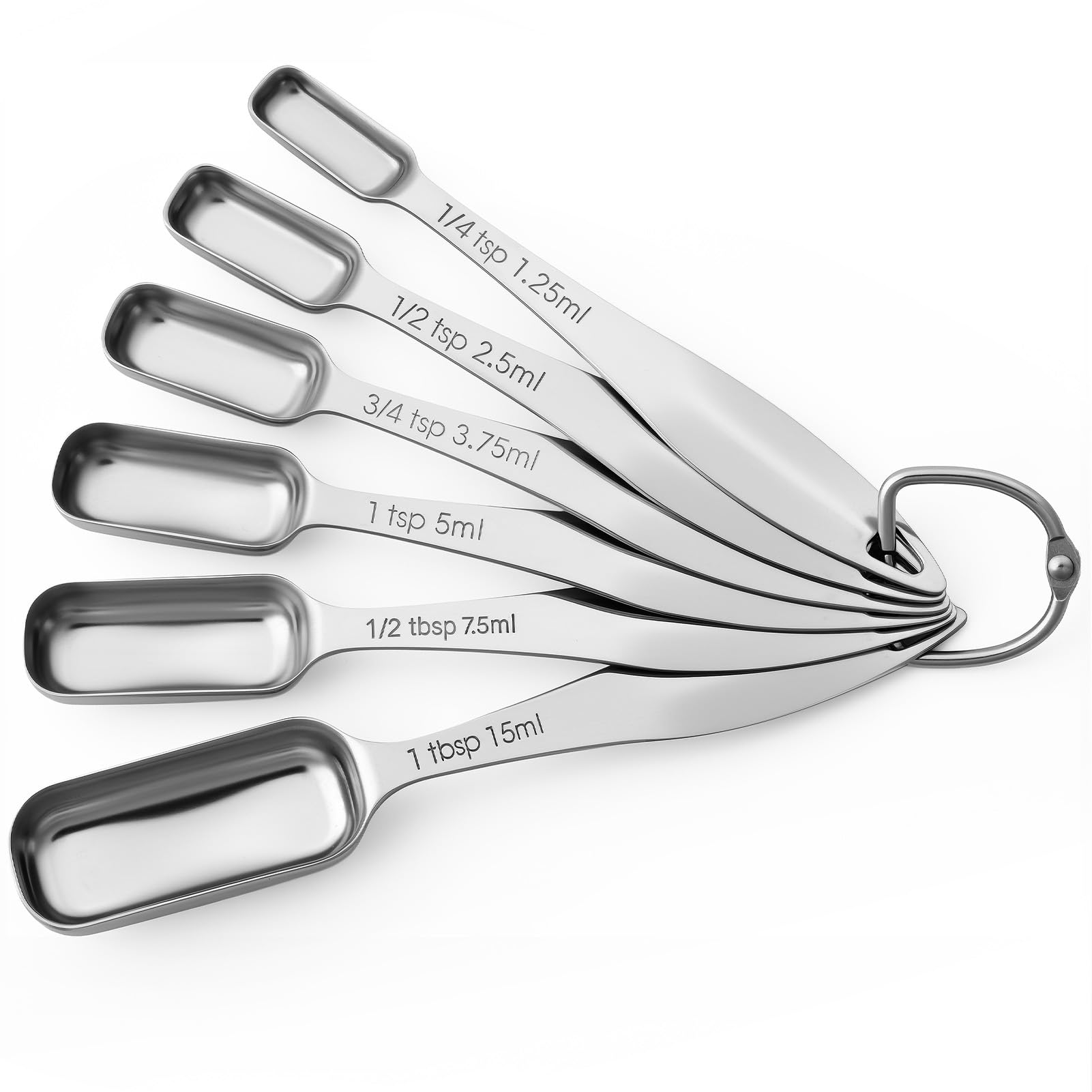Stainless Steel Measuring Spoons Set of 6 (6 Count)